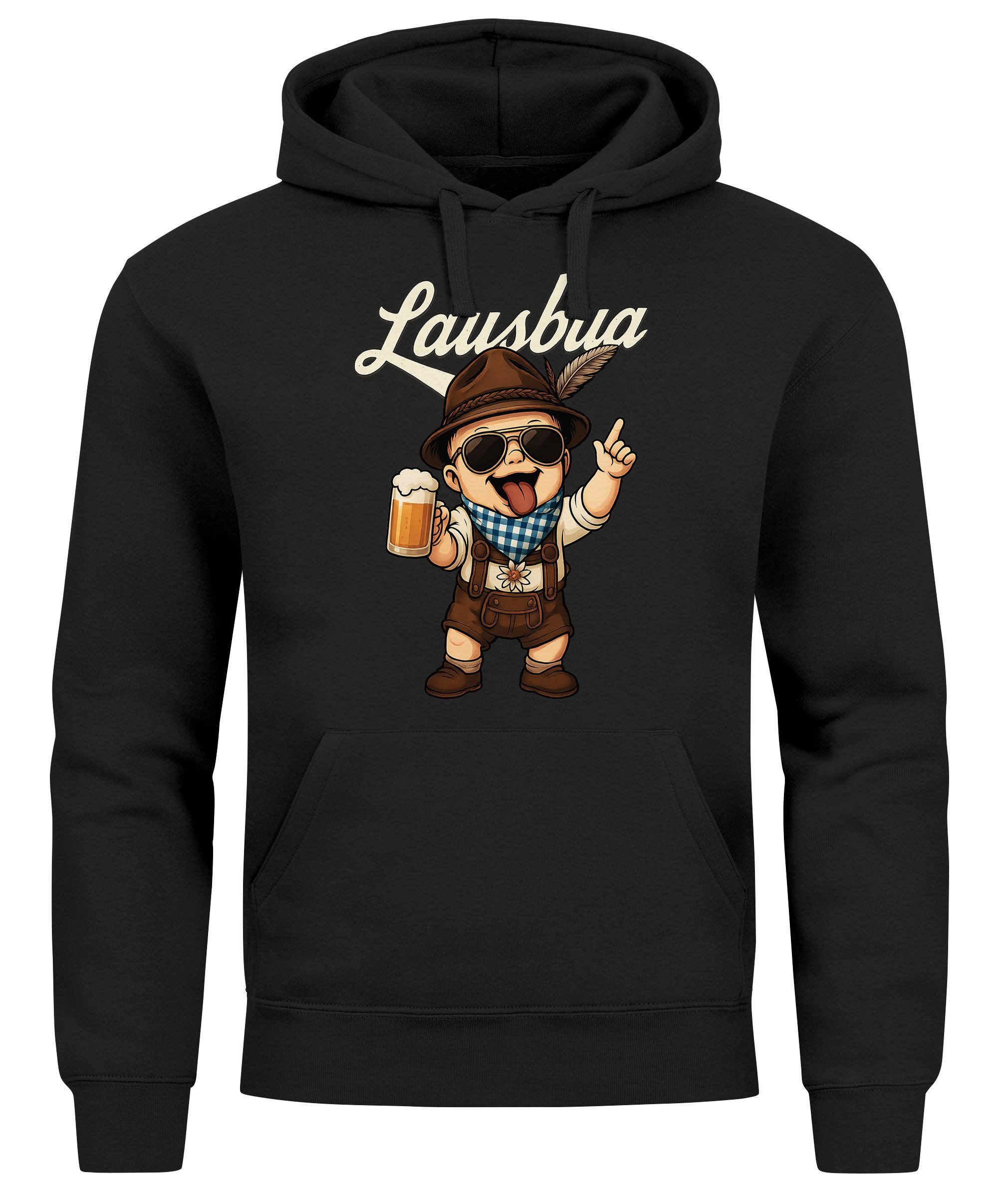 MoonWorks Hoodie Hoodie Herren für das Oktoberfest Lausbua Bier Ersatz Tracht Pullover