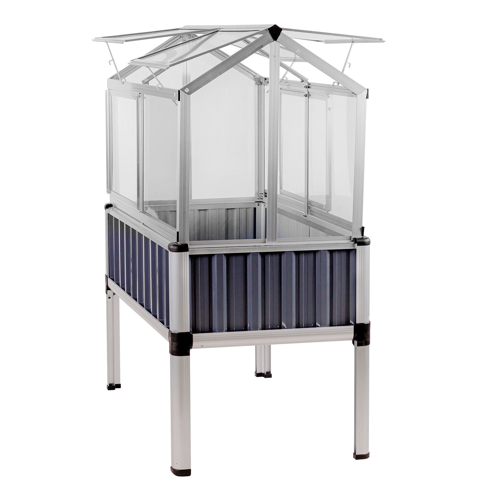 DEMA Hochbeet Eden aus Aluminium, mit Gewächshausaufsatz