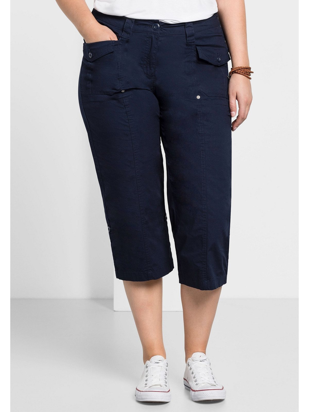 Sheego 3/4-Hose Große Größen Mit Krempelfunktion