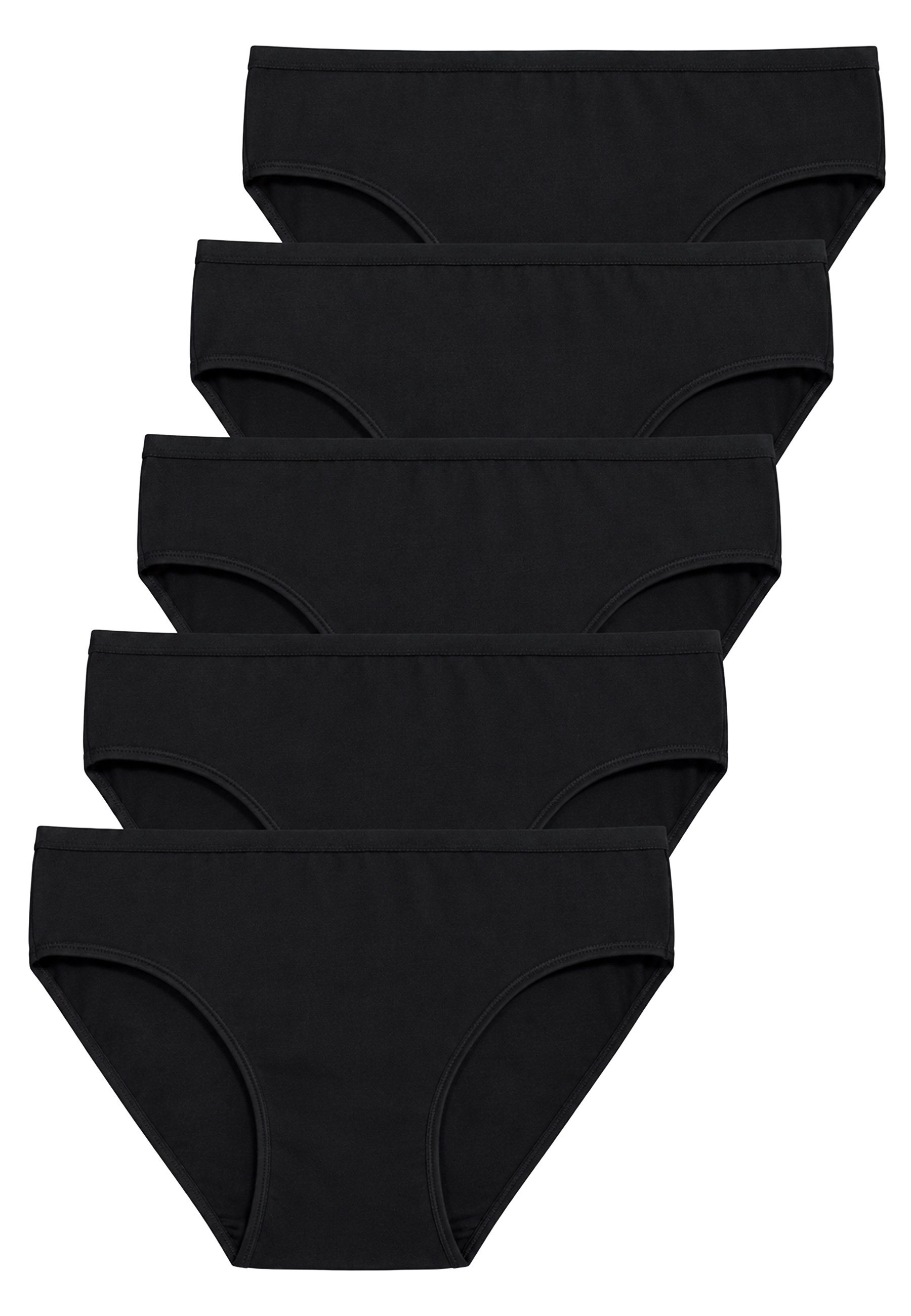 GÖTZBURG Slip GÖTZBURG Damen Slip schwarz uni 5er Pack (5-St)