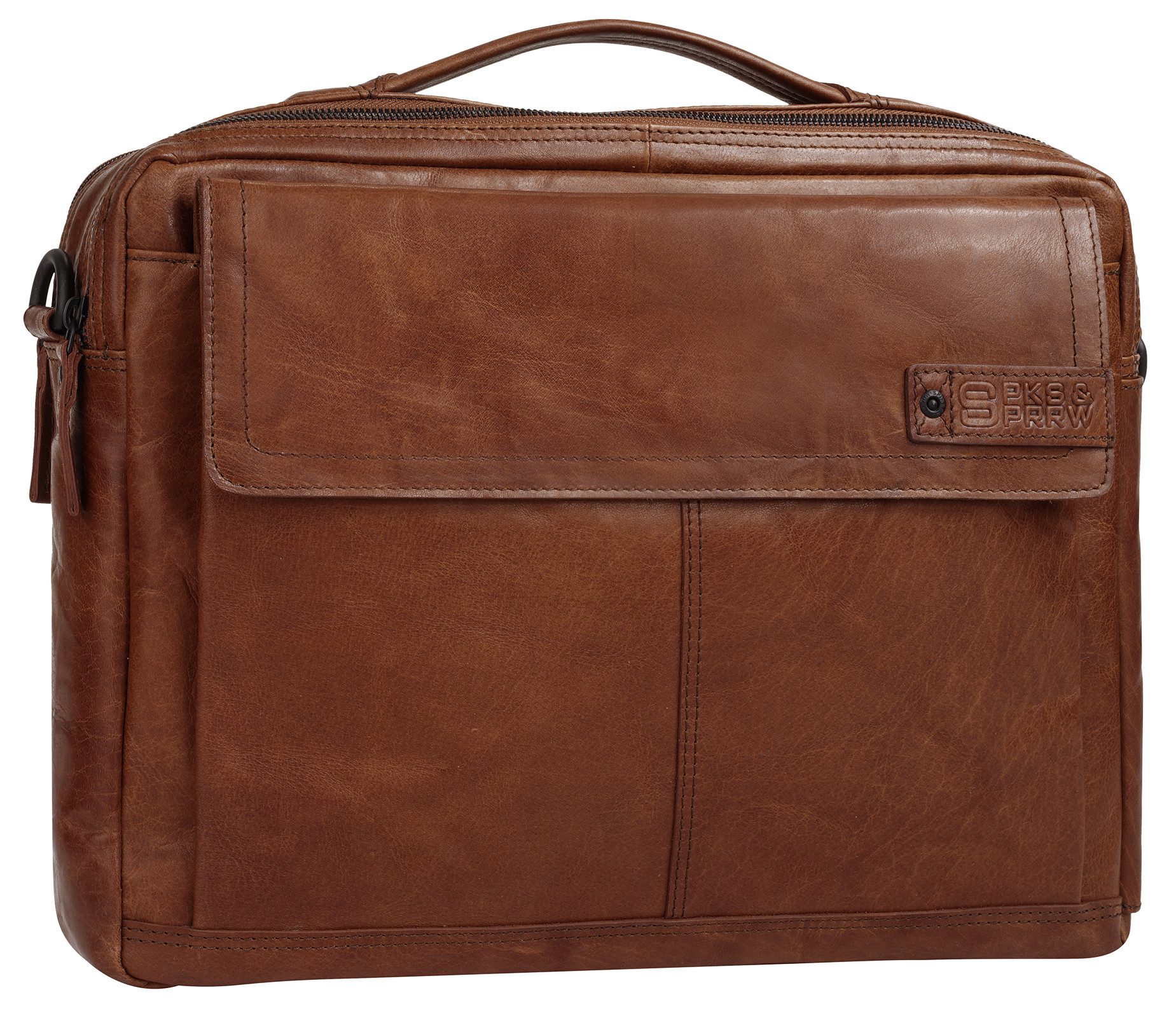 Spikes & Sparrow Laptoptasche, echt Leder