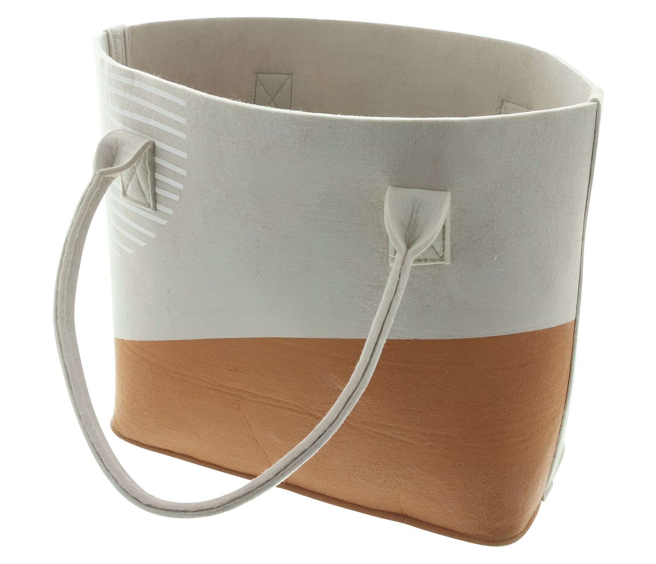 Dekoleidenschaft Shopper "Beige" aus Filz, bedruckt, günstig online kaufen