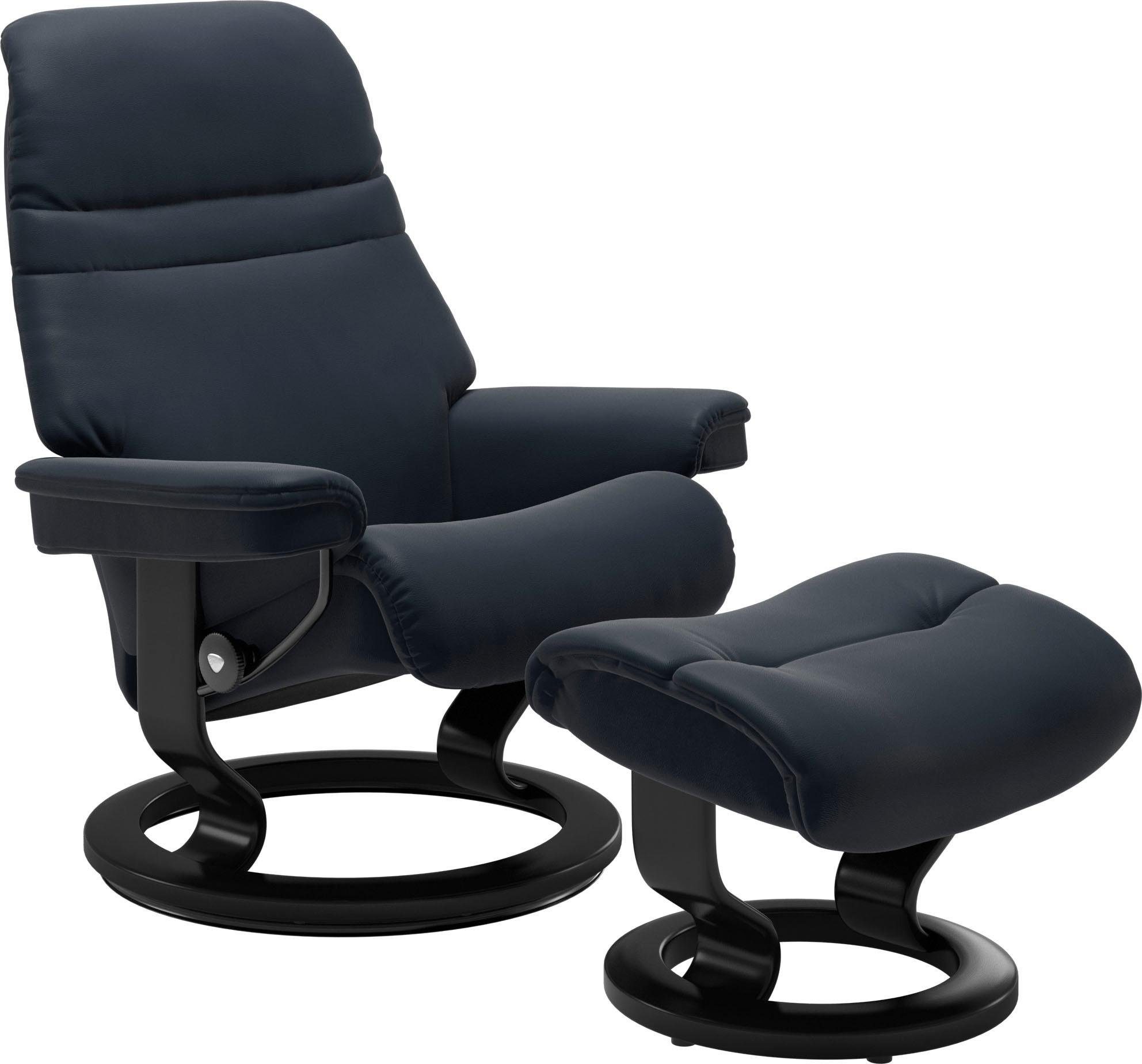 Relaxsessel Schwarz Sunrise, Classic mit Gestell Stressless® L, Größe Base,