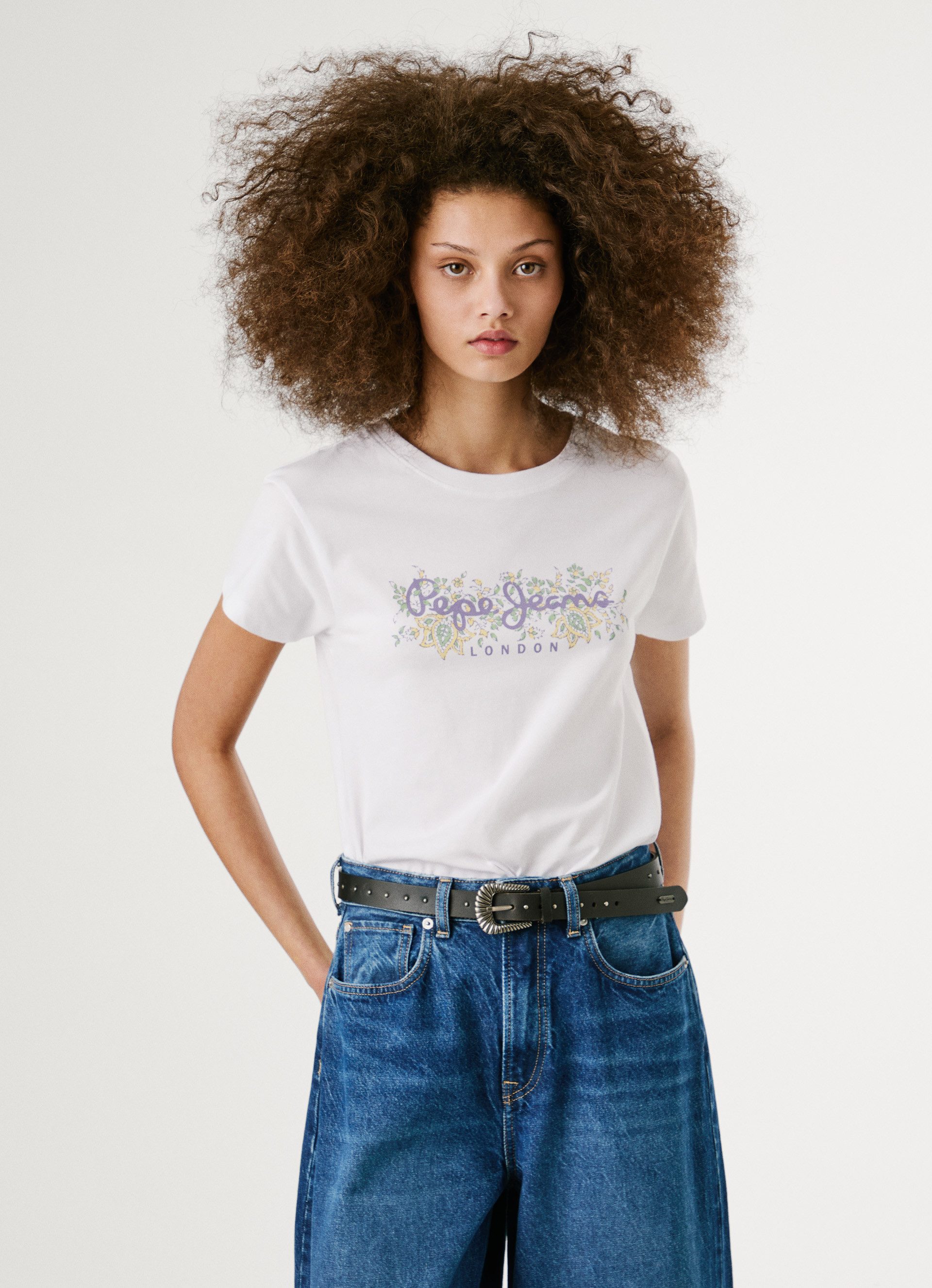 Pepe Jeans T-Shirt AVA mit floralem Print