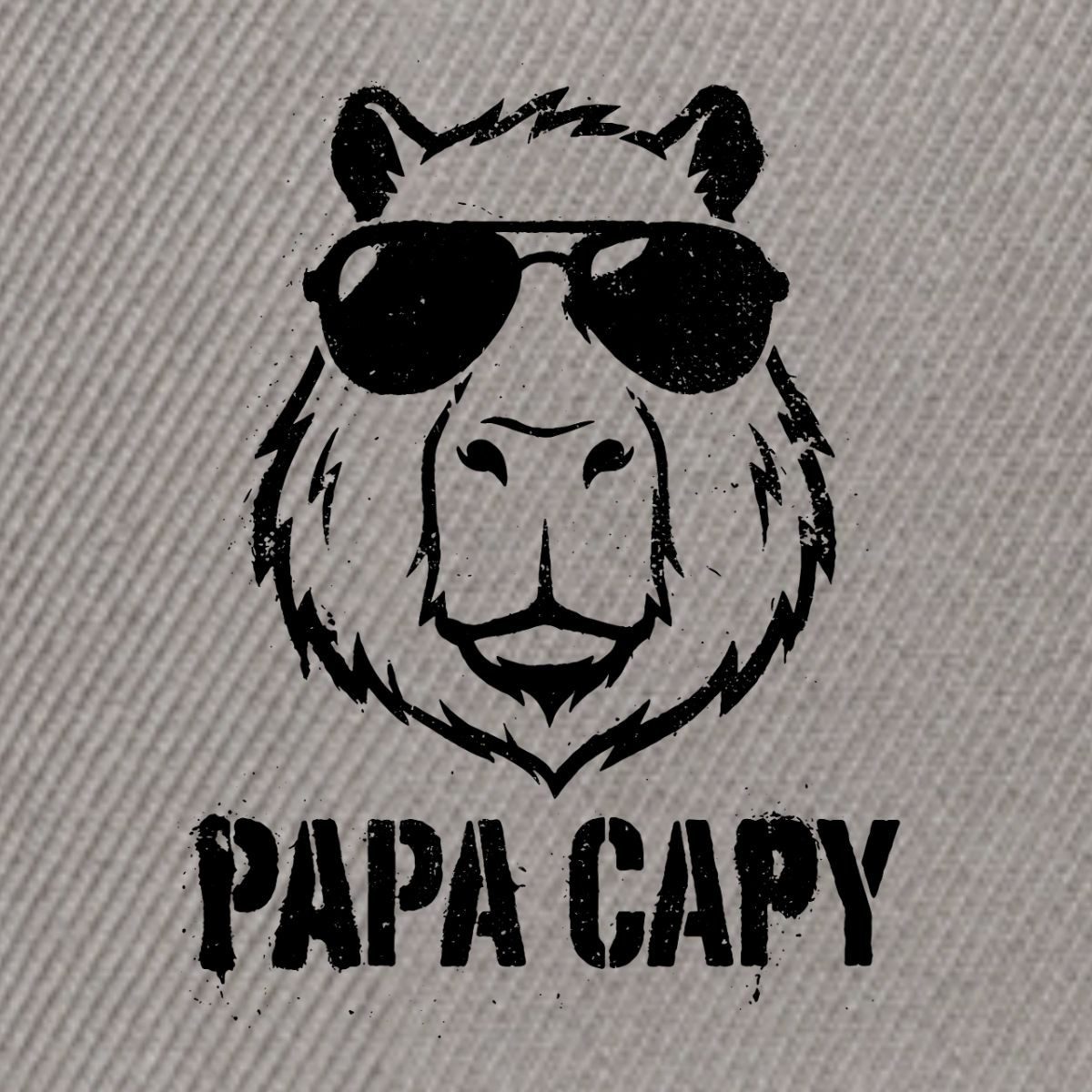 Spreadshirt Snapback Cap Papa Capy Capybara Für Coole Väter Snapback Cap (1-St)