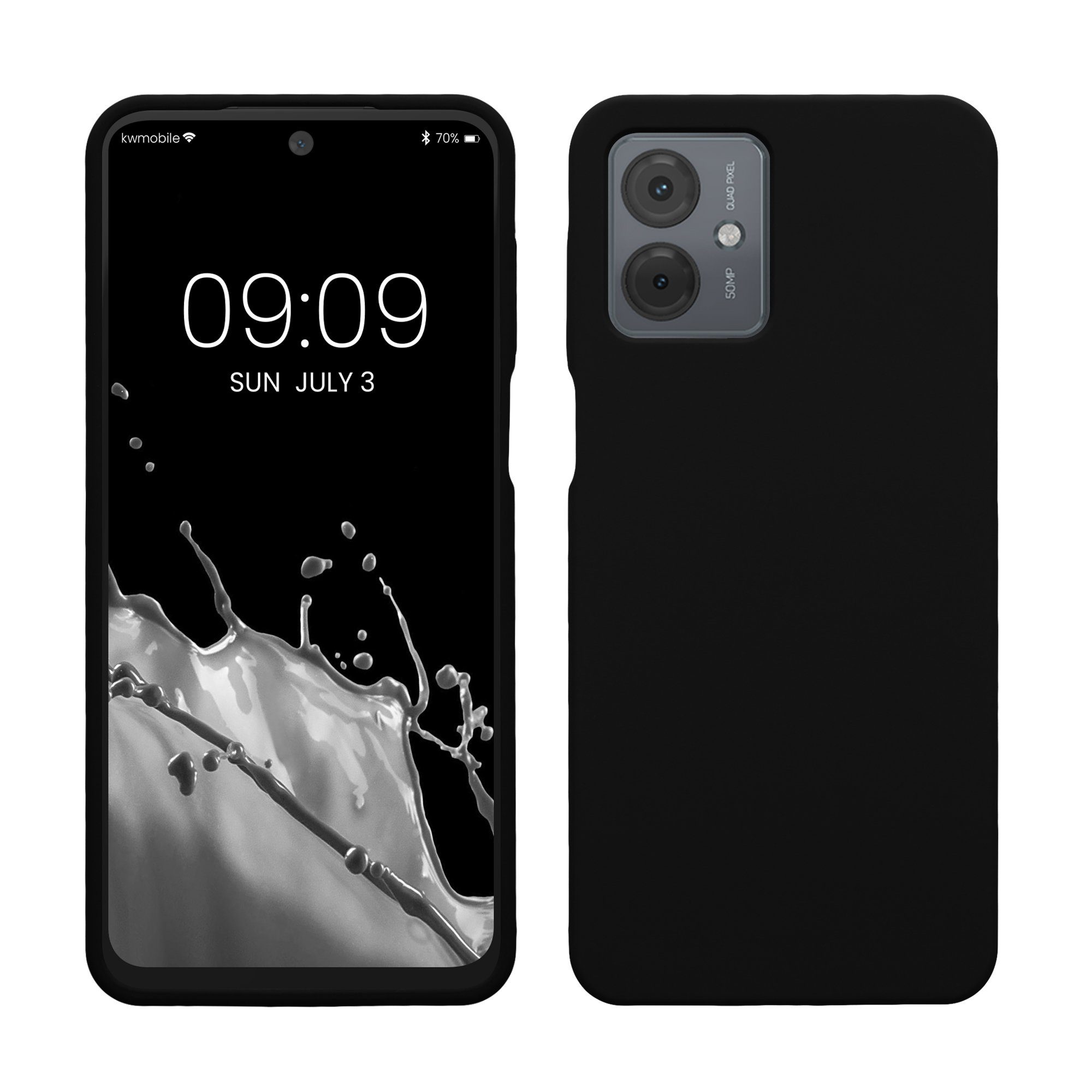 kwmobile Handyhülle Handyhülle für Motorola Moto G14 Hülle, Weiches Handy Silikon Case - Schutzhülle Cover