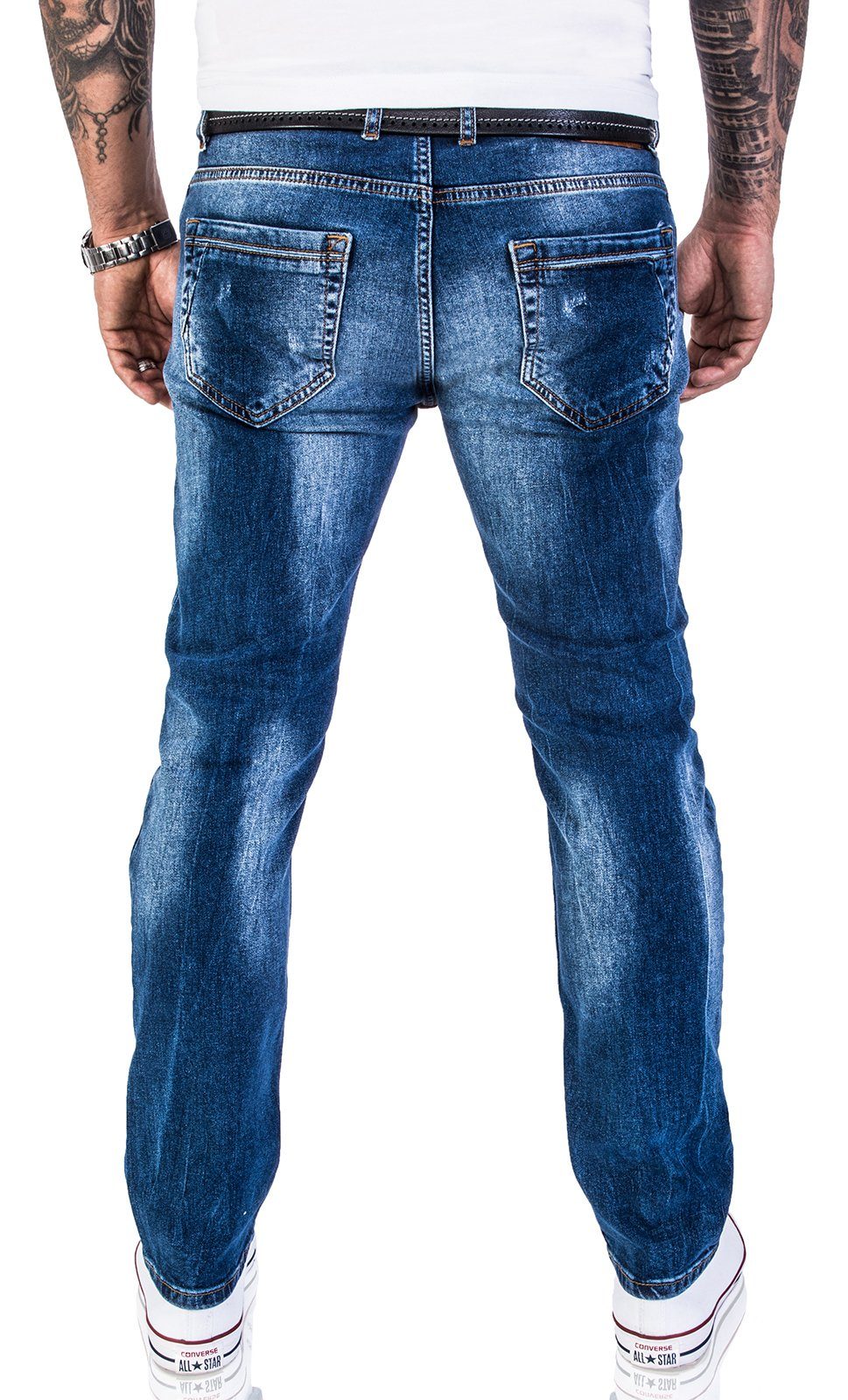 Rock Creek Regular-fit-Jeans Herren Jeans Stonewashed Blau RC-2110A