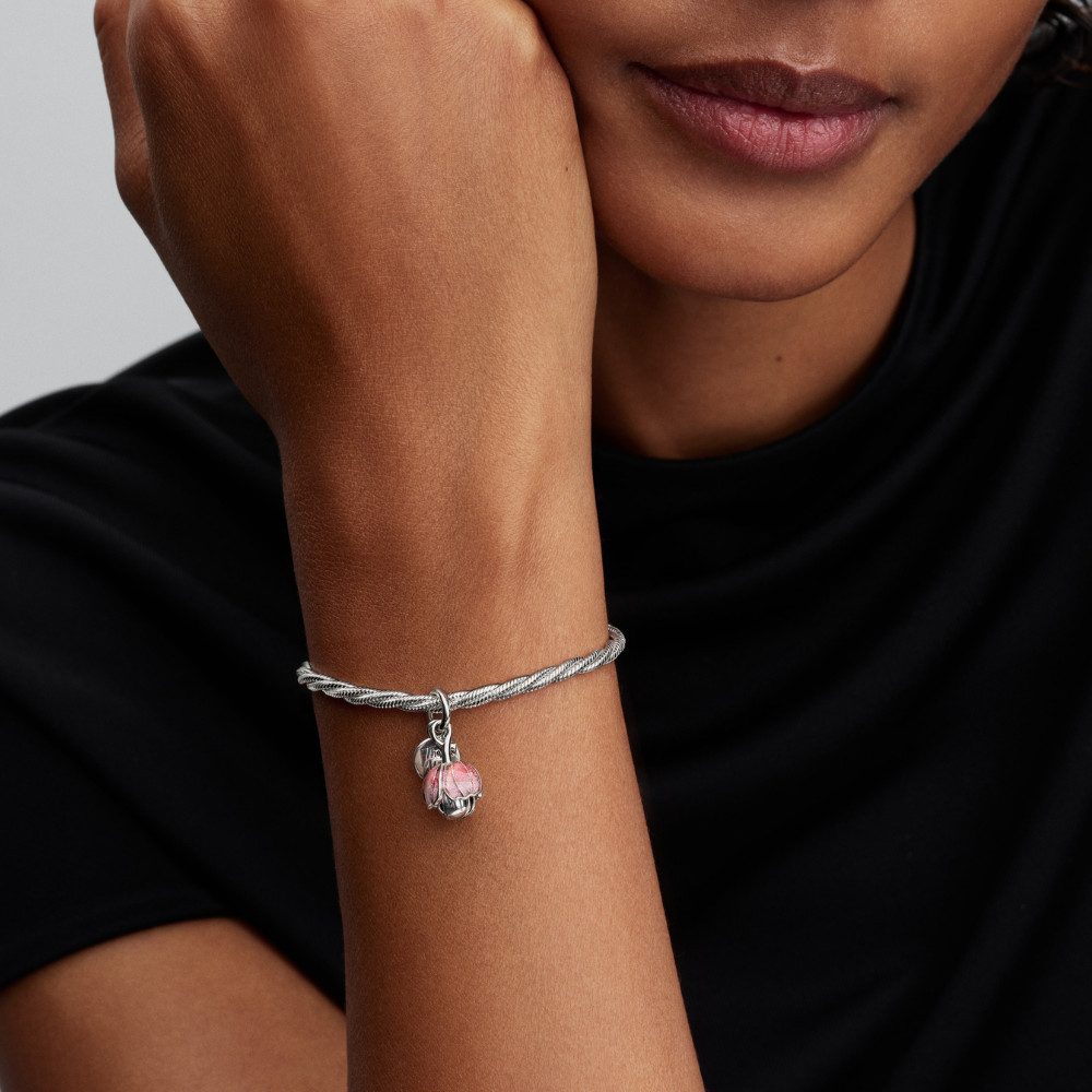 Pandora Charm Blume 764453C01, Kristalle, Blume, Rosa