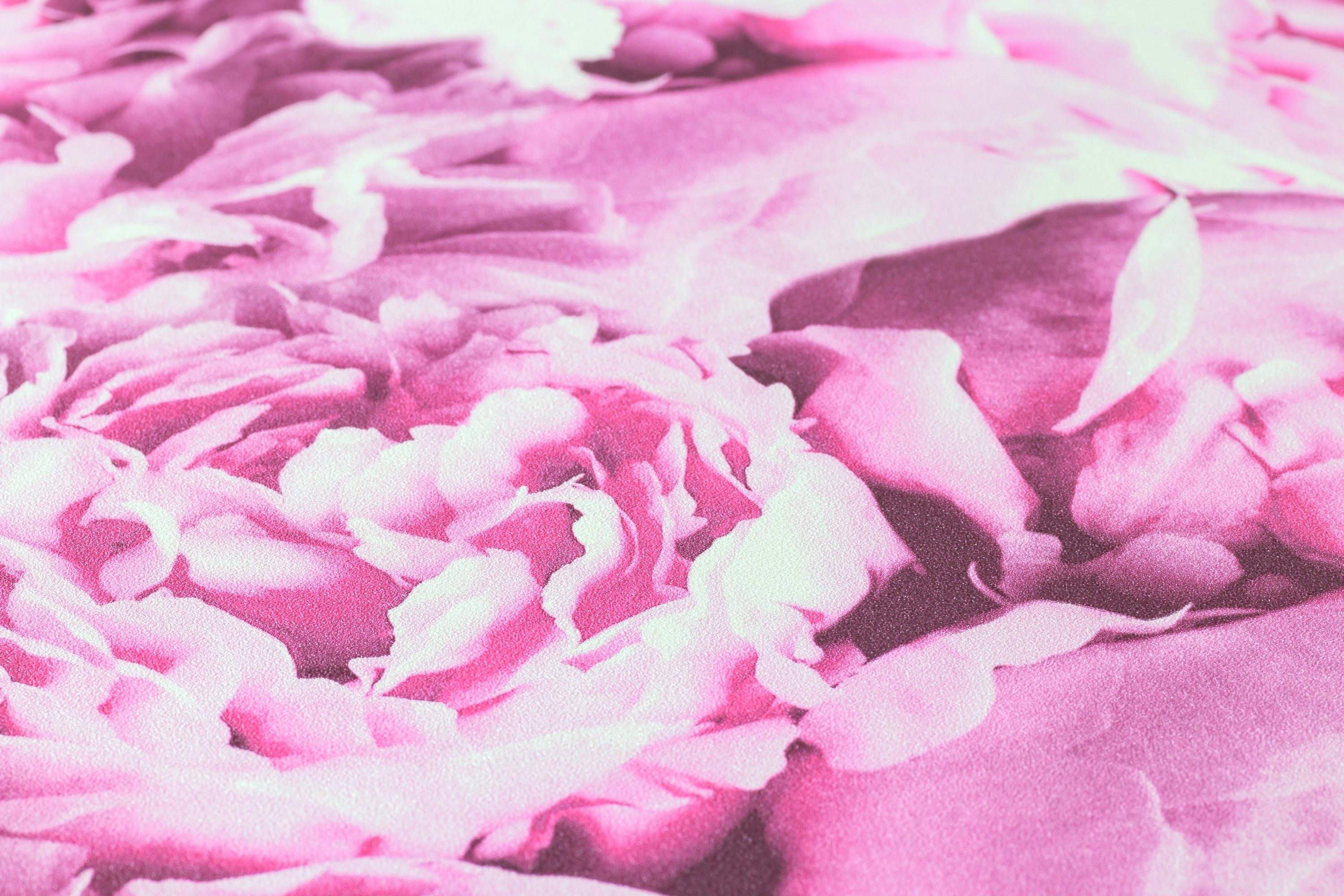 A.S. Création Tapete rosa/pink floral, Rosen, mit romantischen Flowery Floral Romantic 2.0 Blumen Vliestapete Bude Neue