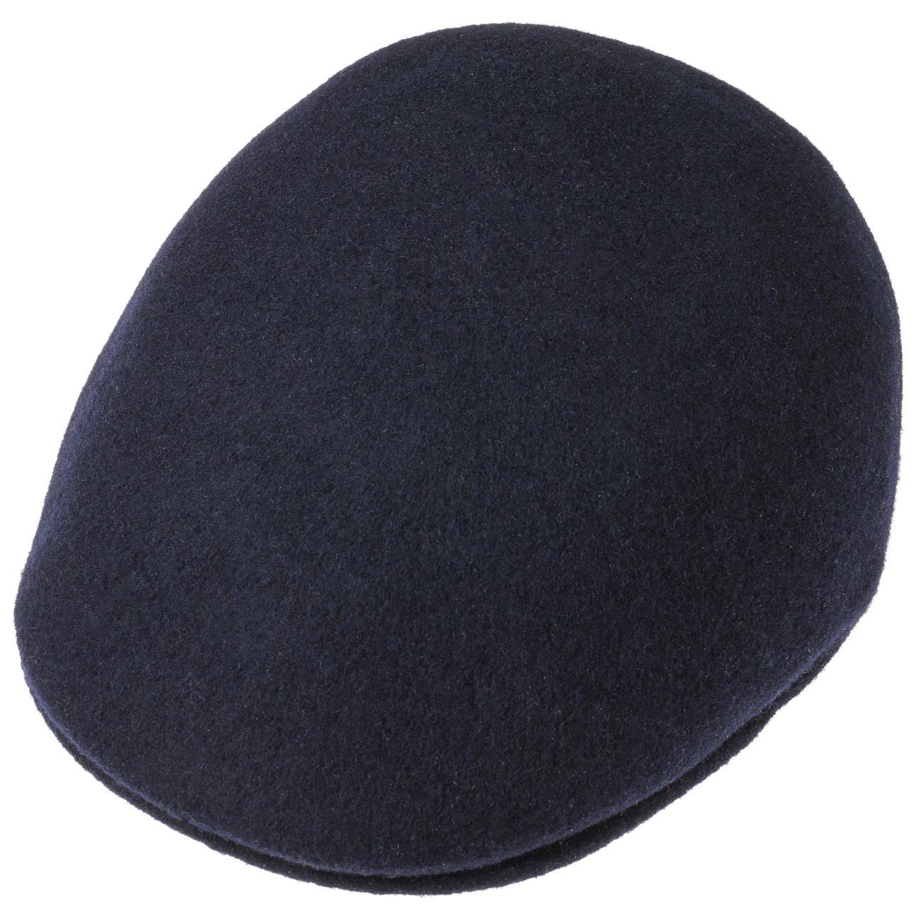 Kangol Flat Cap (1-St) blau Schiebermütze Schirm mit