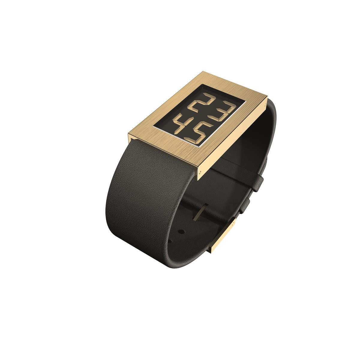 Digitaluhr Rosendahl Damenuhr 43272 Watch 1 Leder, schwarz, Gold plattiert