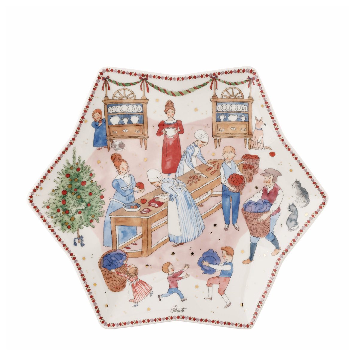 Hutschenreuther Schale Jahresartikel Weihnachten 2026 Weihnachtsdekoration, Porzellan, 34 cm