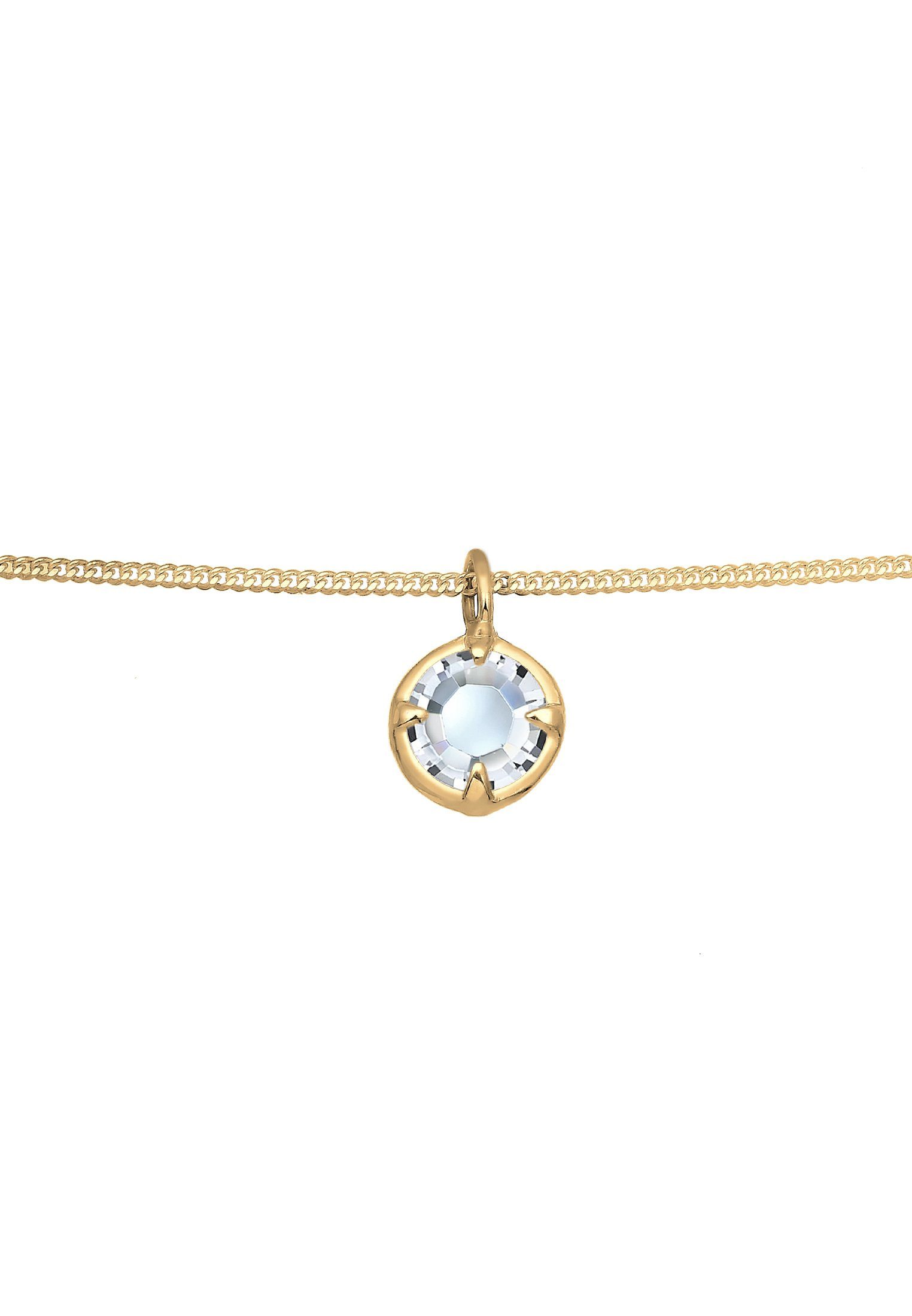 Elli Premium Choker Choker mit Glas Kristalle Weiß 925 Sterling Silber