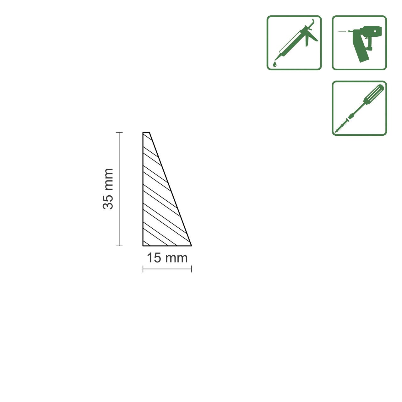 FN Neuhofer Abschlussleiste FN Neuhofer Dreikantleiste 95 cm 35 x 15 mm Buche, Buche