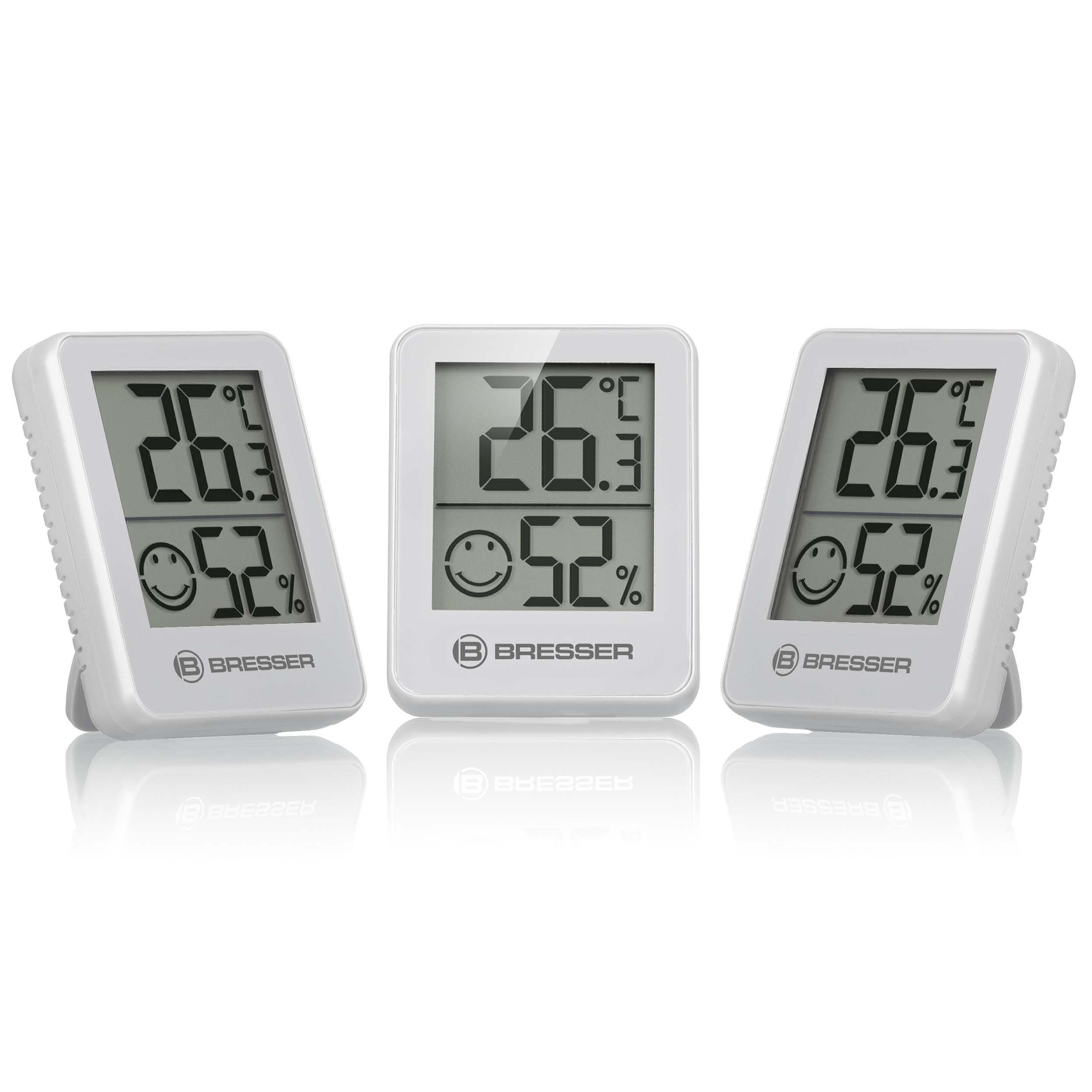 BRESSER Hygrometer ClimaTemp Thermo-Hygrometer Indikator 3er Set