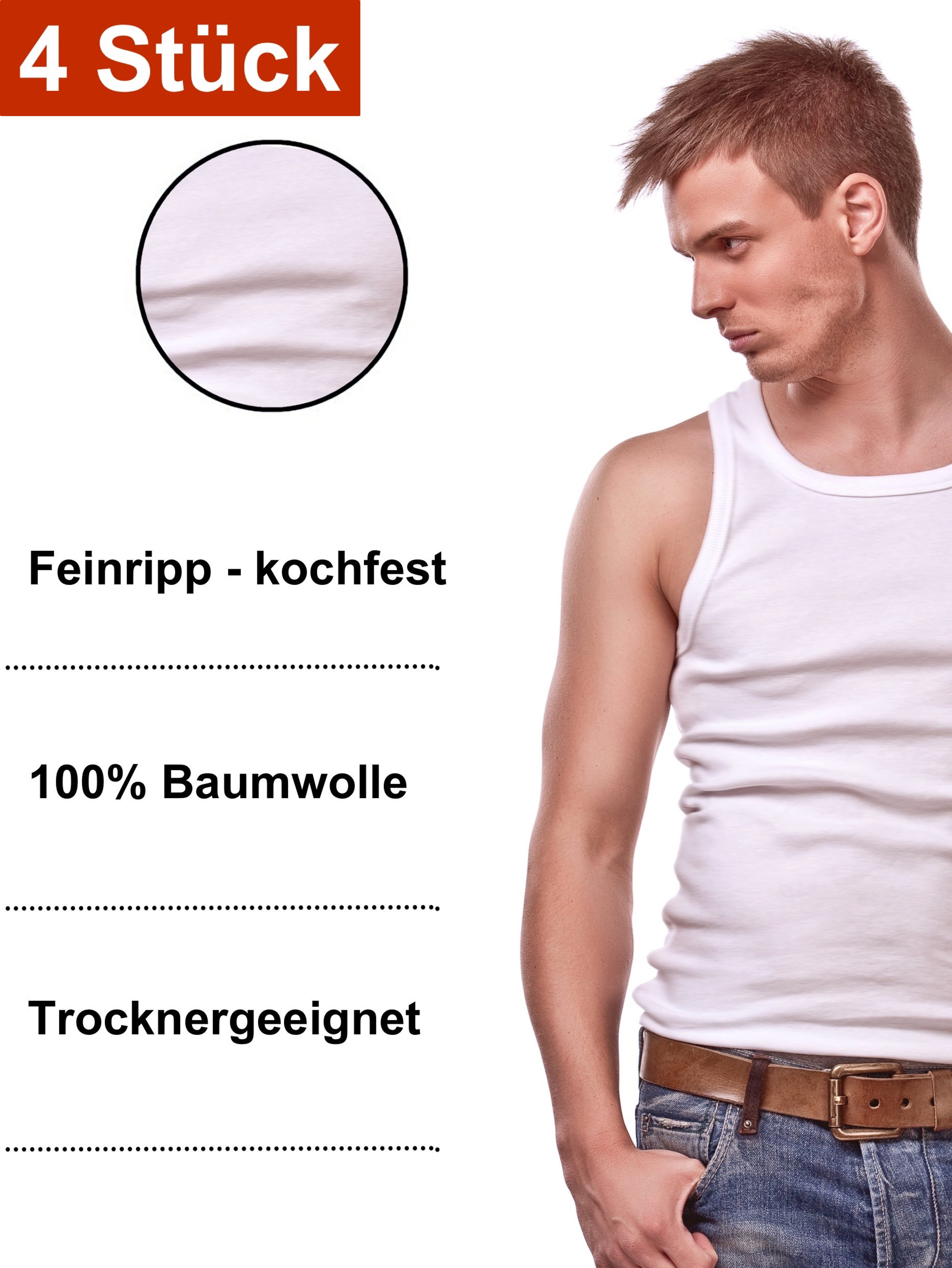 Cocain underwear Unterhemd Herren glatt weiss günstig online kaufen