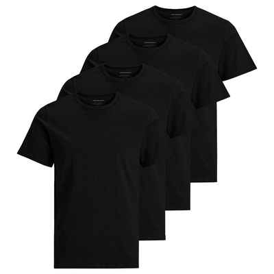 Jack & Jones T-Shirt Herren T-Shirt, 4er Pack - JACBASIC CREW NECK TEE