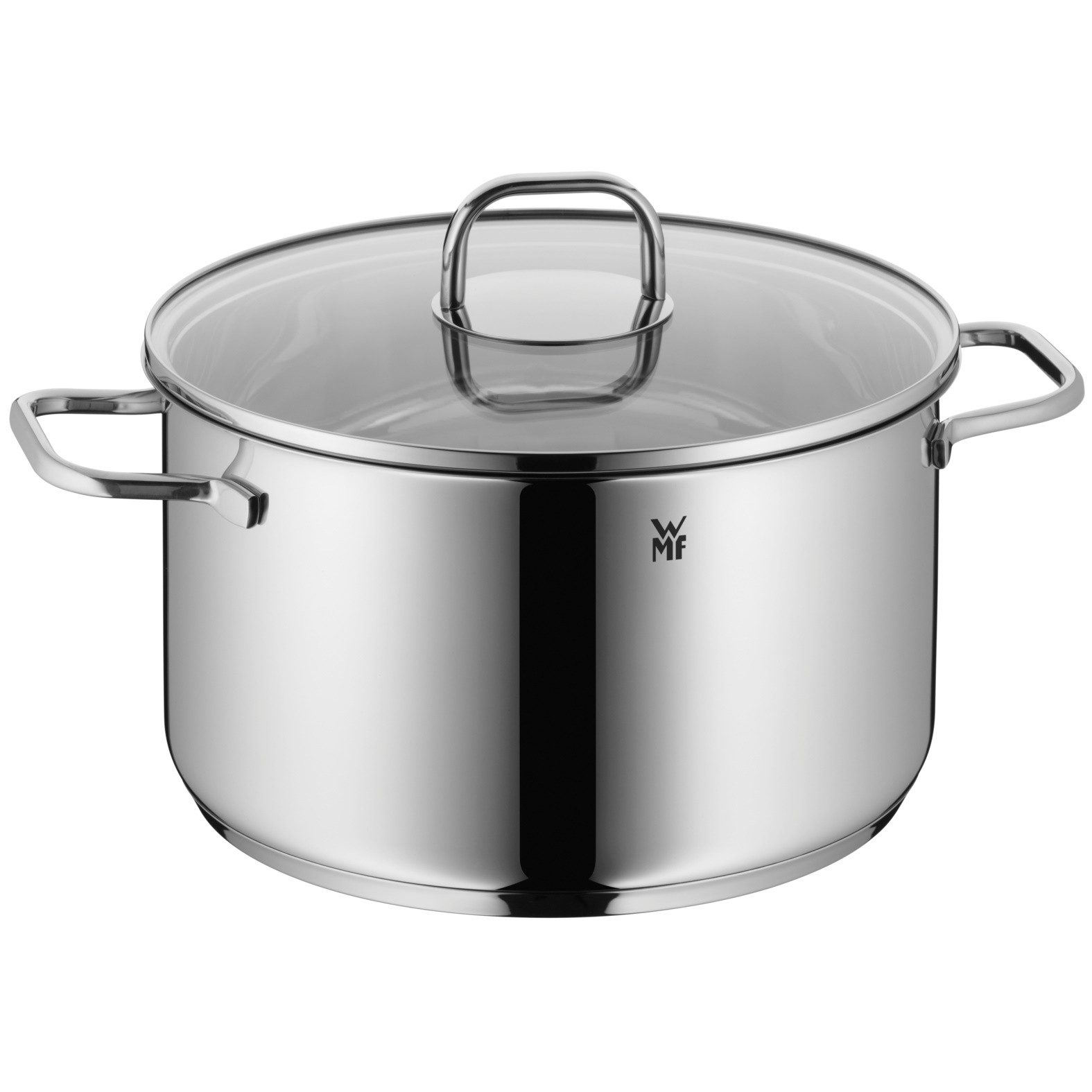 WMF Topf-Set Inspiration Induktion, Kochtopf Set mit Glasdeckel, Cromargan® Edelstahl Rostfrei 18/10 (Set, 7-tlg., 3x Fleischtöpfe Ø 16/20/24 cm, 1x Stieltopf Ø 16 cm), für alle Herdarten geeignet, unbeschichtet, pflegeleicht, robust