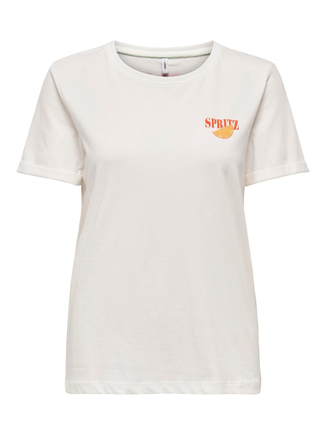 ONLY T-Shirt ONLKITA S/S DRINKS TOP BOX JRS Baumwolle, regular fit, Rundhal günstig online kaufen