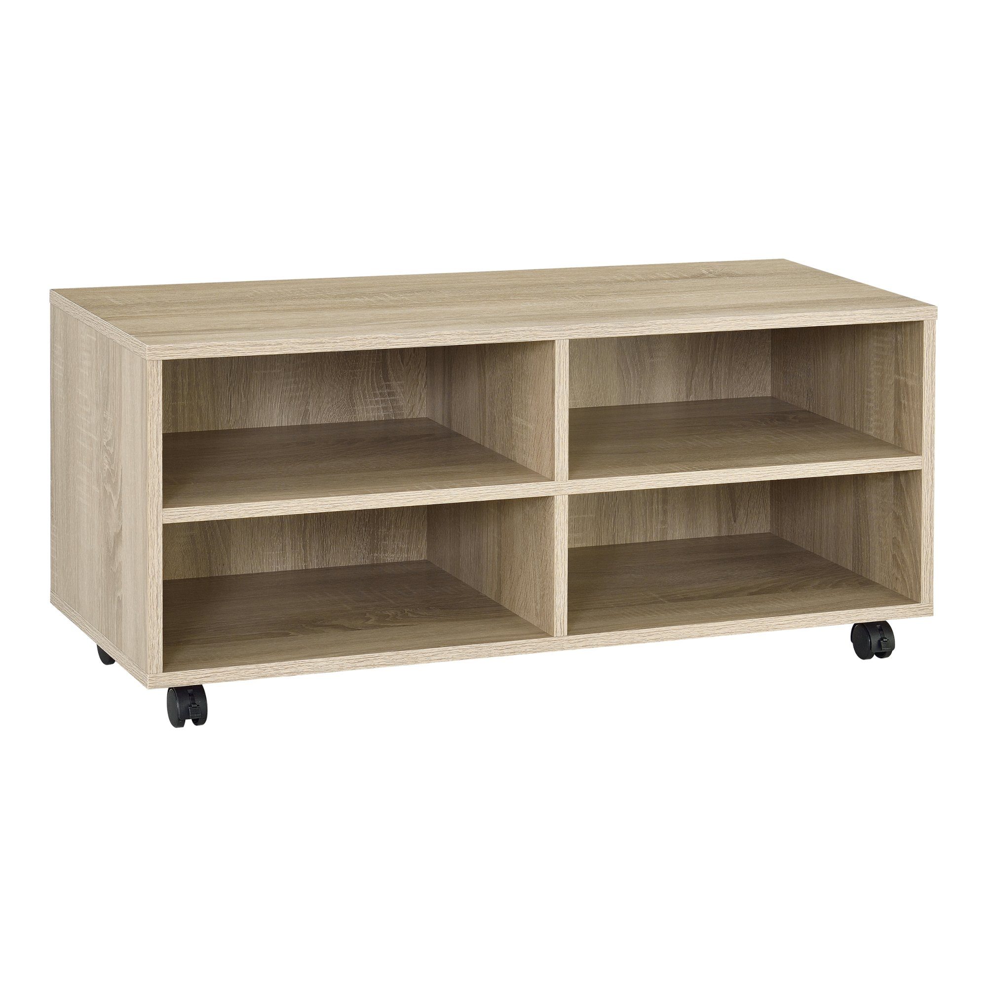 en.casa Lowboard, »Gränne« Rollbares Regal 90x35x40,5 cm Sideboard Sonoma E günstig online kaufen