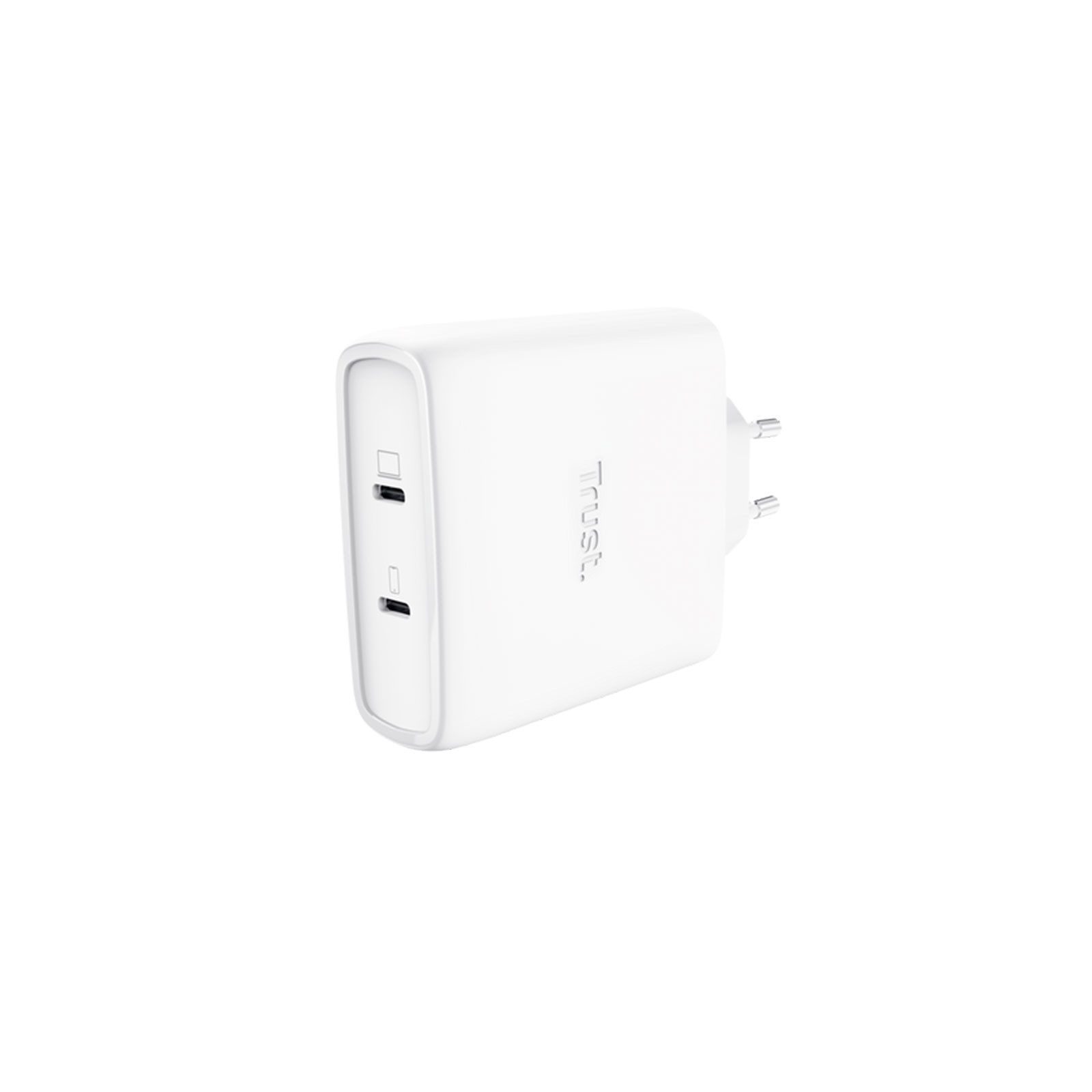 Trust Maxo USB-C-GaN-Ladegerät 100 W Ladestation (Schnelles 100 W USB-C-Ladegerät mit 2 Anschlüssen)