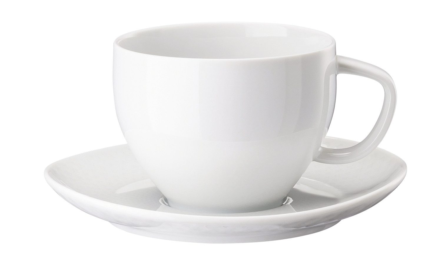 Rosenthal Tasse Junto Weiss Kombitasse mit Untertasse, Porzellan