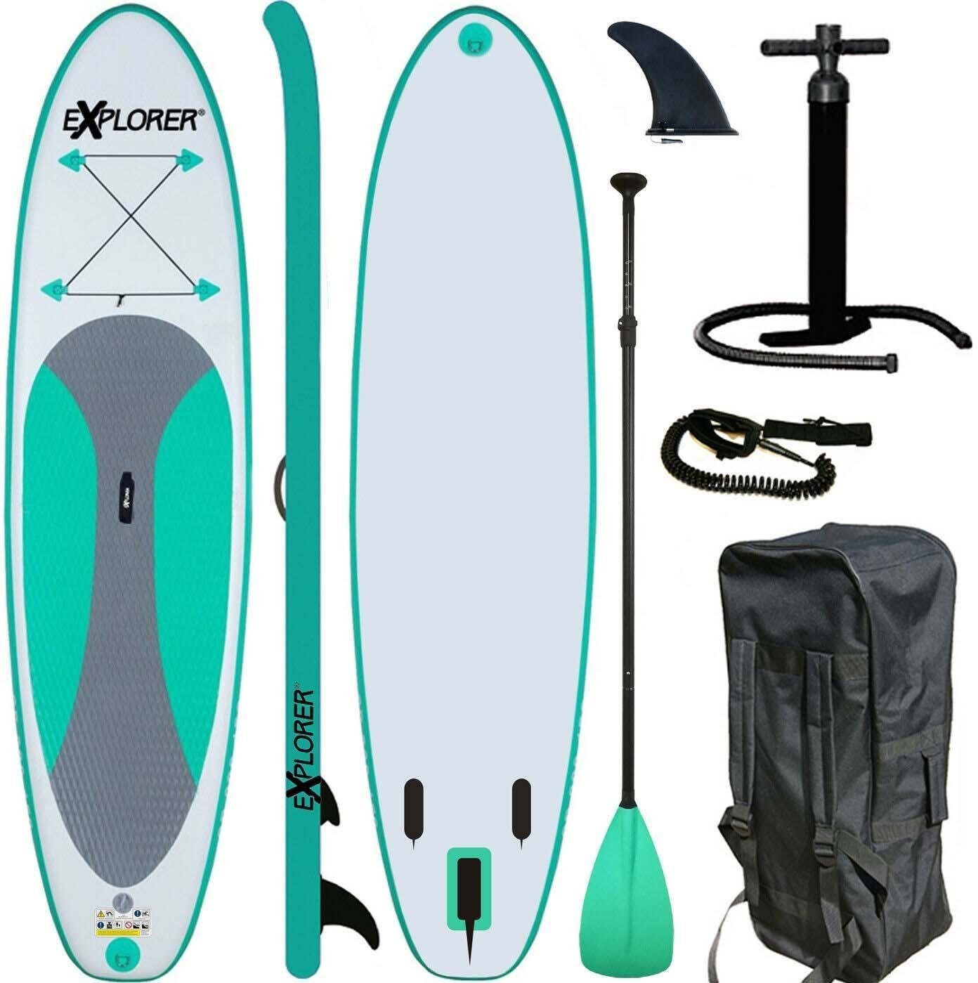 Transportrucksack) Paddel, Explorer SUP-Board Pumpe SUP 300, (Set, und EXPLORER tlg., Inflatable 6 mit