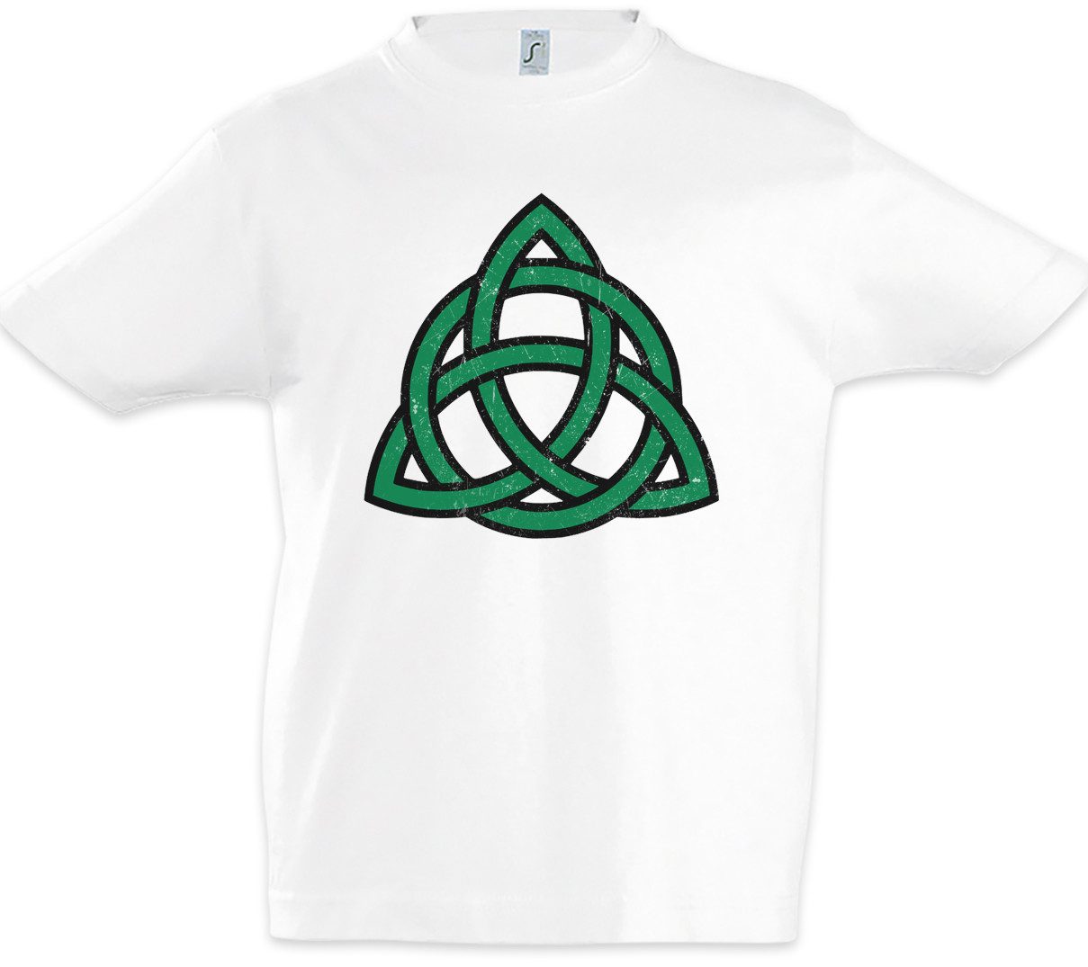 Print-Shirt Green Celtic Knot Kinder T-Shirt Kelten Tribal Knoten Keltisch Tattoo