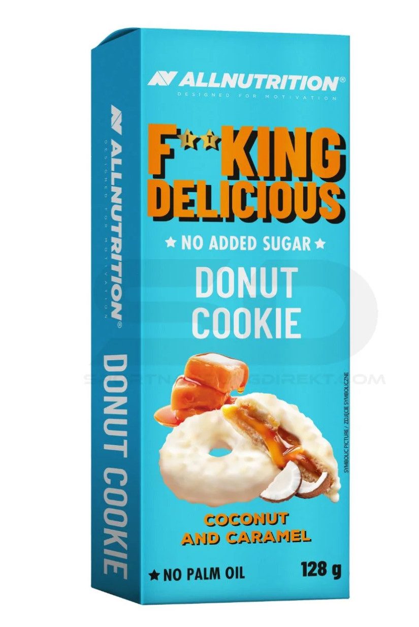 Allnutrition F**KING Delicious DONUTS Cookie 128g Peanut Caramel & Coconut Caramel Keks, 1 er Kein Set à 128 g, ohne Palmöl
