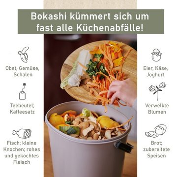 skaza Exceeding Expectations Komposter Bokashi Starter Set mit 2 Eimern und Ferment, 15,3 l