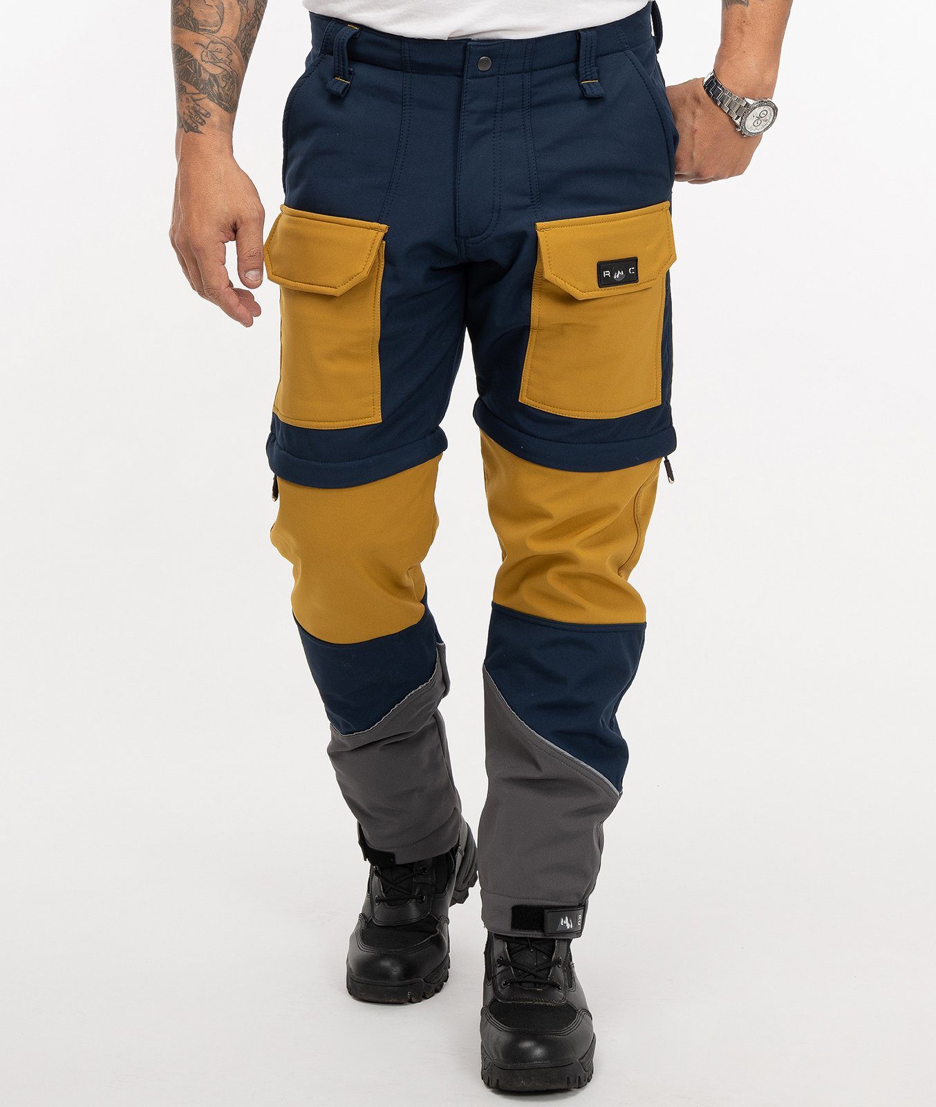 Rock Creek Softshellhose Herren Softshellhose Zipp-Off Hose Shorts H-309