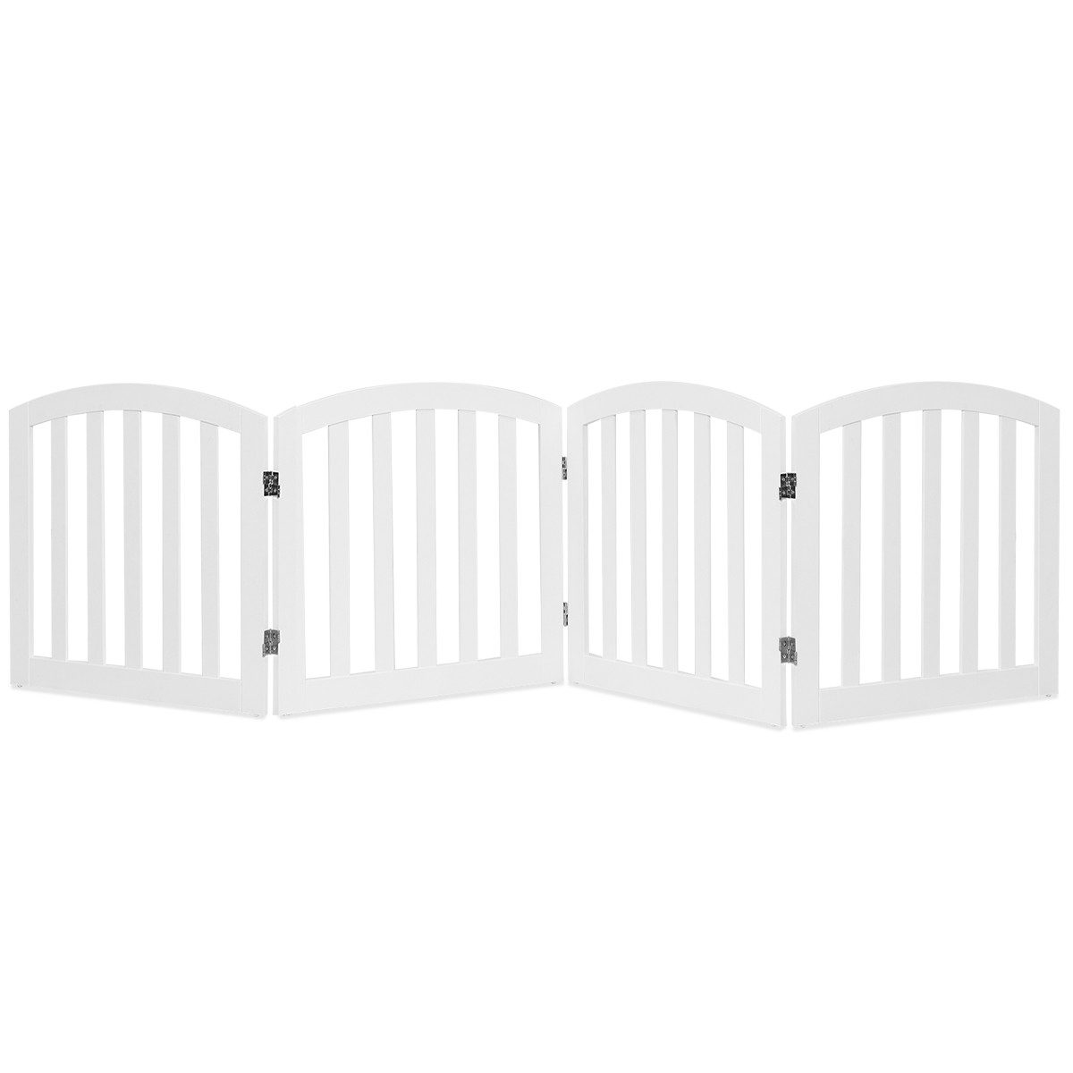 COSTWAY Hundegitter, 4-teilig klappbar