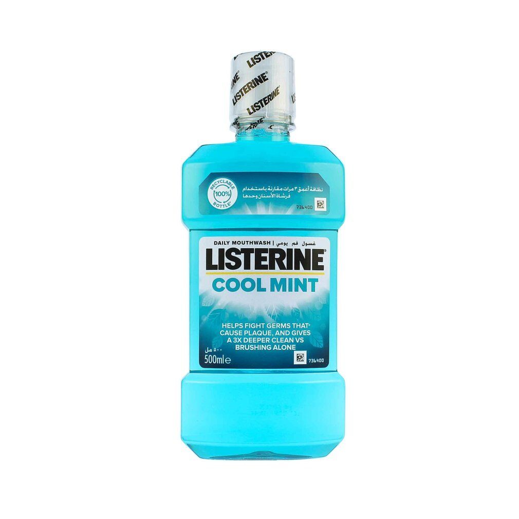 Listerine Mundspülung Cool Mint Mundwasser (500ml), (Packung)