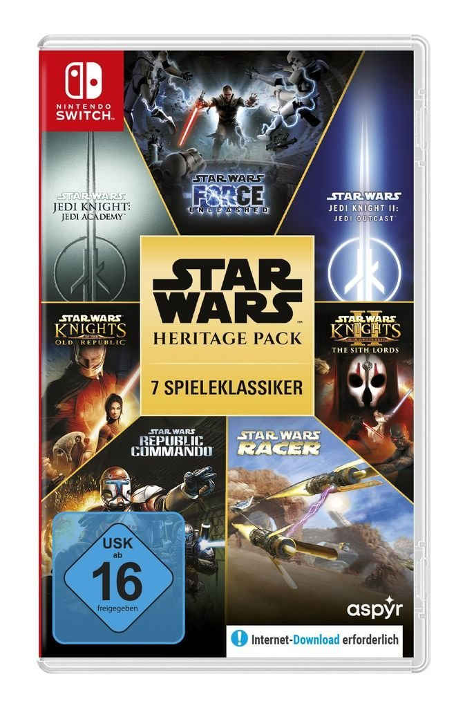 Star Wars Heritage Pack Nintendo Switch, 7 Spiele (5 auf Cartridge, 2 als Download)