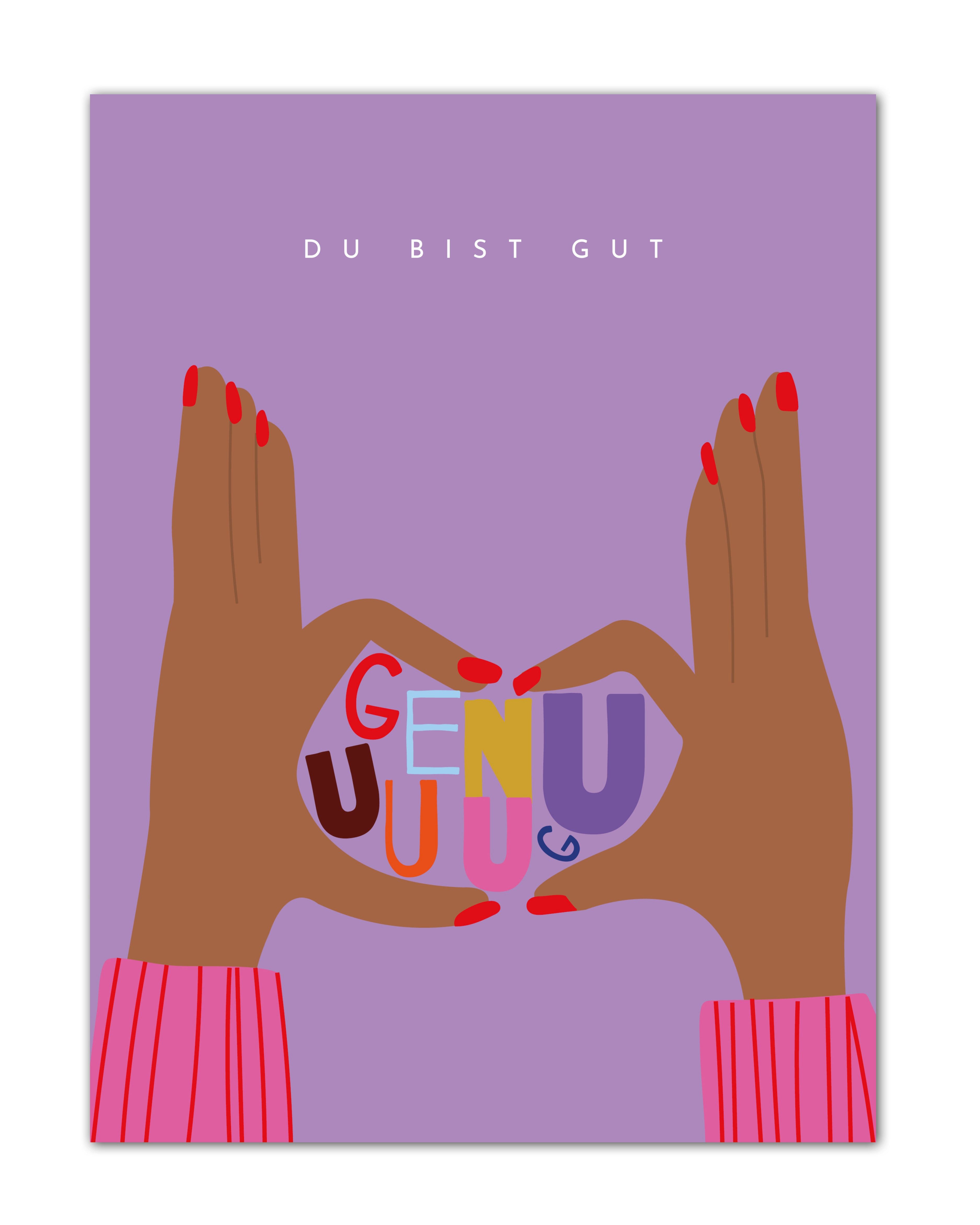 Close Up Poster Kunstdruck “Du bist gut genug” – Self-Love Poster 30x40 cm