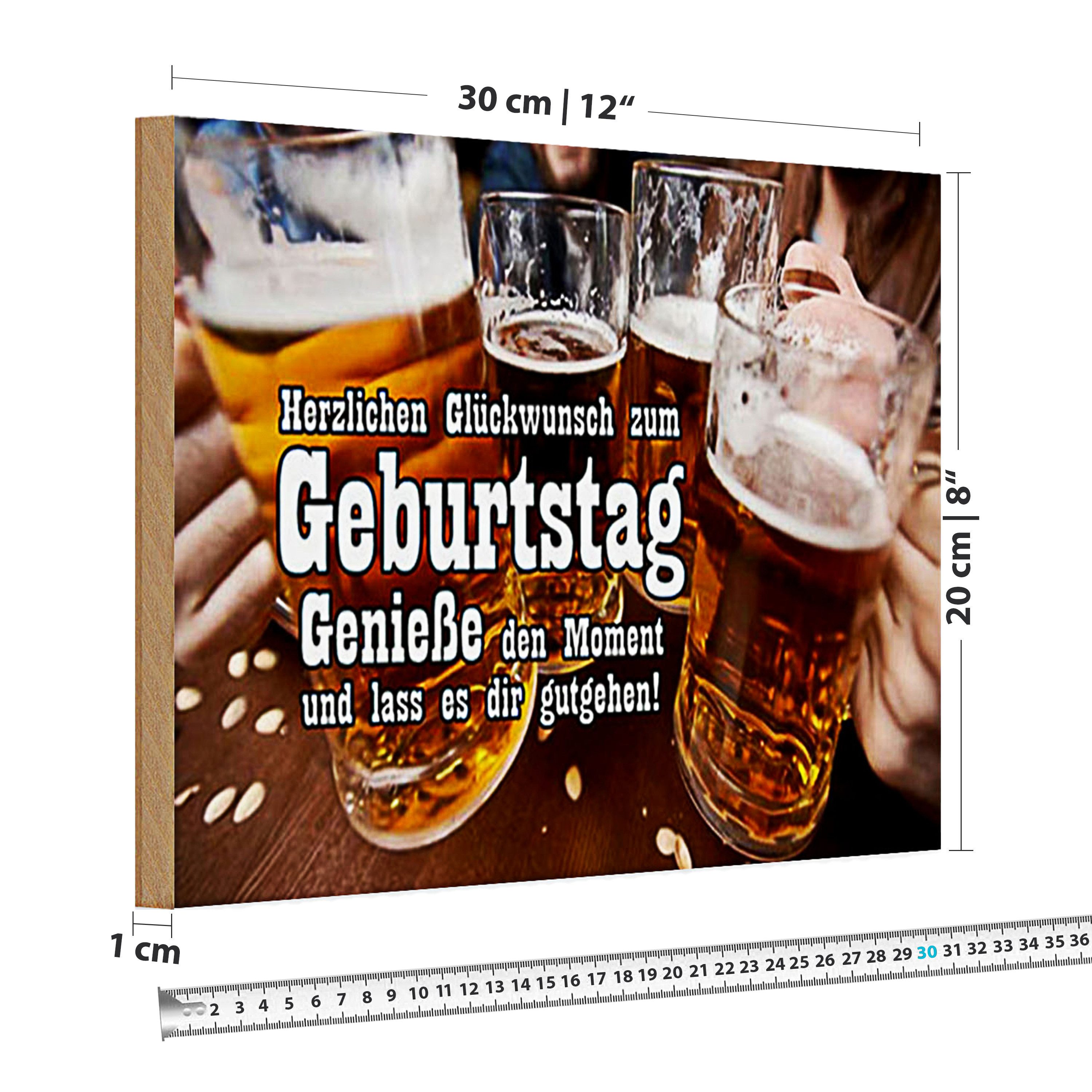 Roomando Holzbild Holzschild Spruch 30x20cm Glückwunsch günstig online kaufen