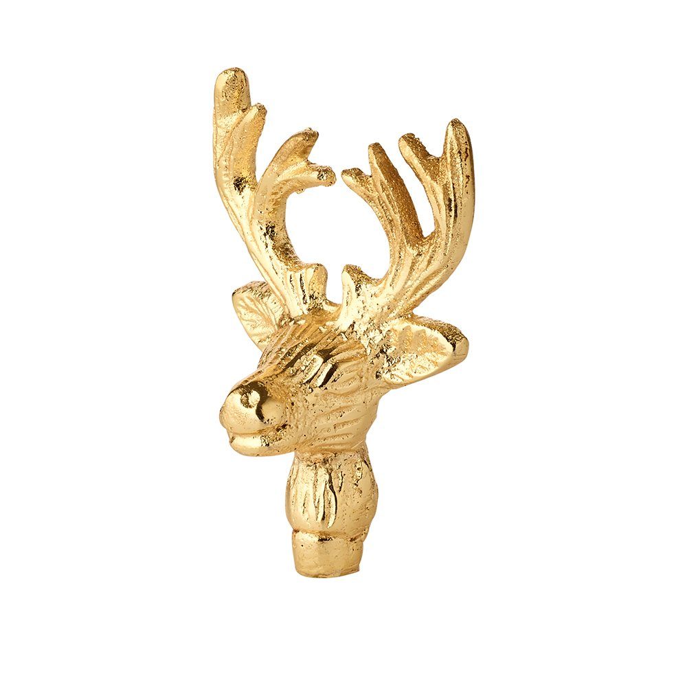 EDZARD Kerzenständer Kerzenstecker Elch, 3er-Set, Silber-Optik, Elch-Motiv, Aluminium, vernickelt, H 6 cm