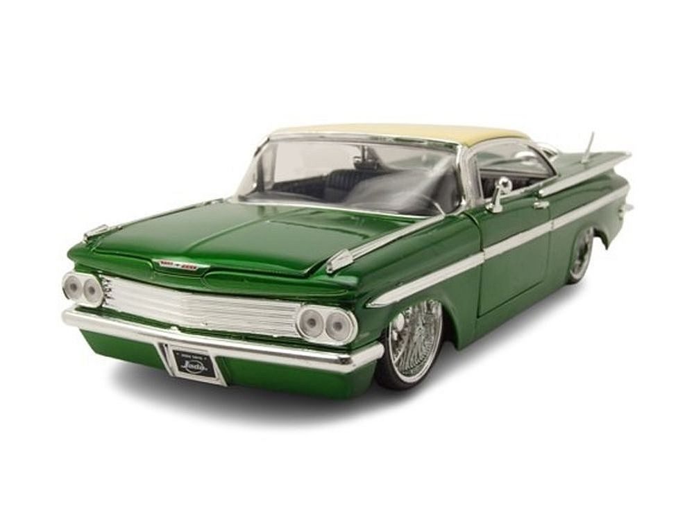 JADA Modellauto Chevrolet Impala SS Dub Wire 1959 grün, Maßstab 1:24