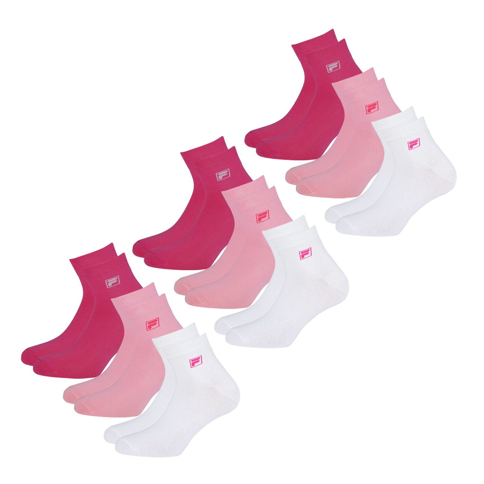 Fila Sportsocken Quarter Socken (9-Paar) mit elastischem Piquebund 806 pink panther