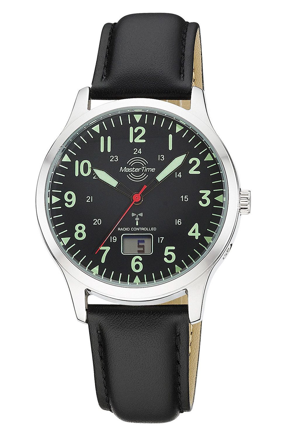 MASTER TIME Funkuhr Funk Super Power Aviation Schwarz günstig online kaufen