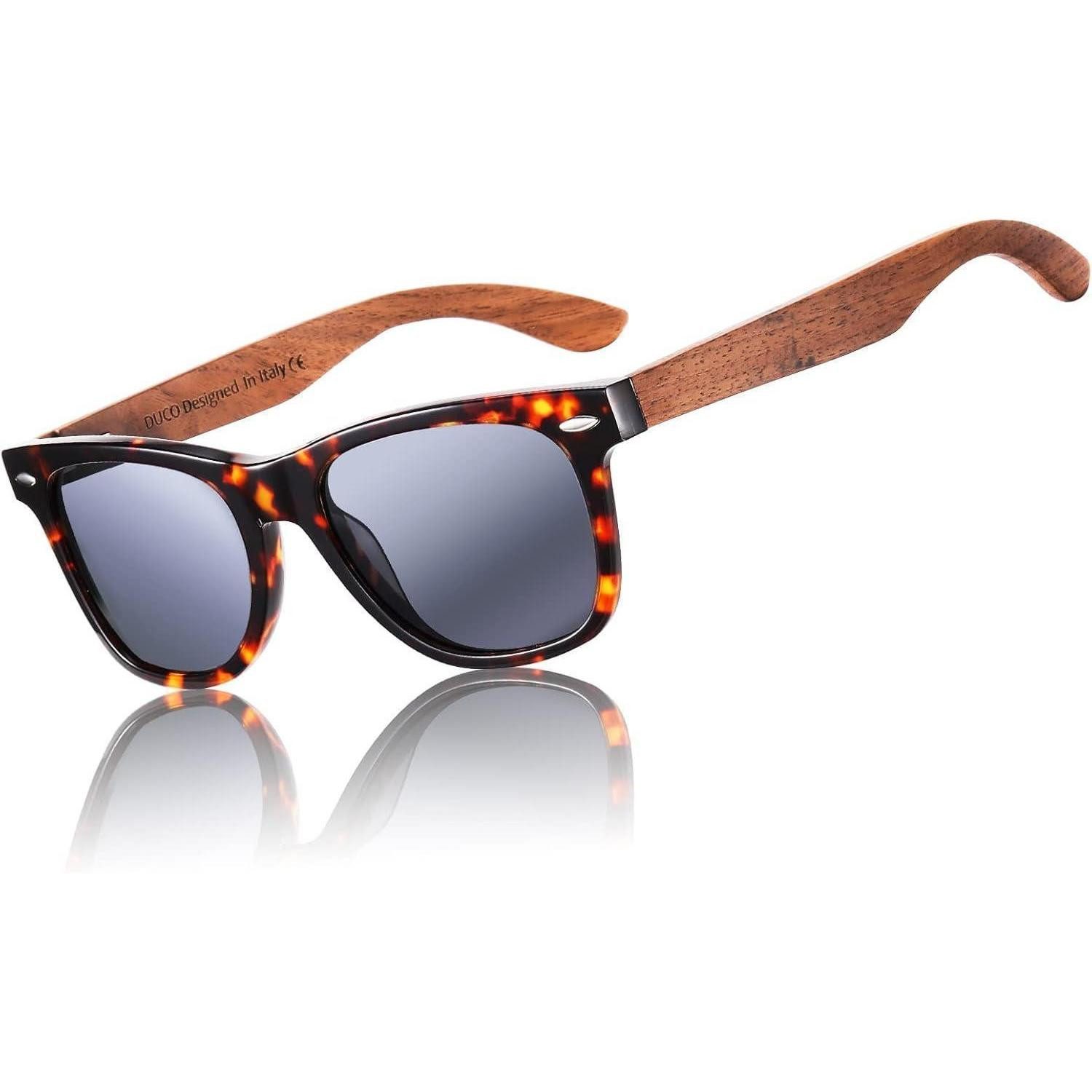 LuxusKollektion Sonnenbrille Sonnenbrille polarisiert UV400 Walnussbügel Herren (1-St)