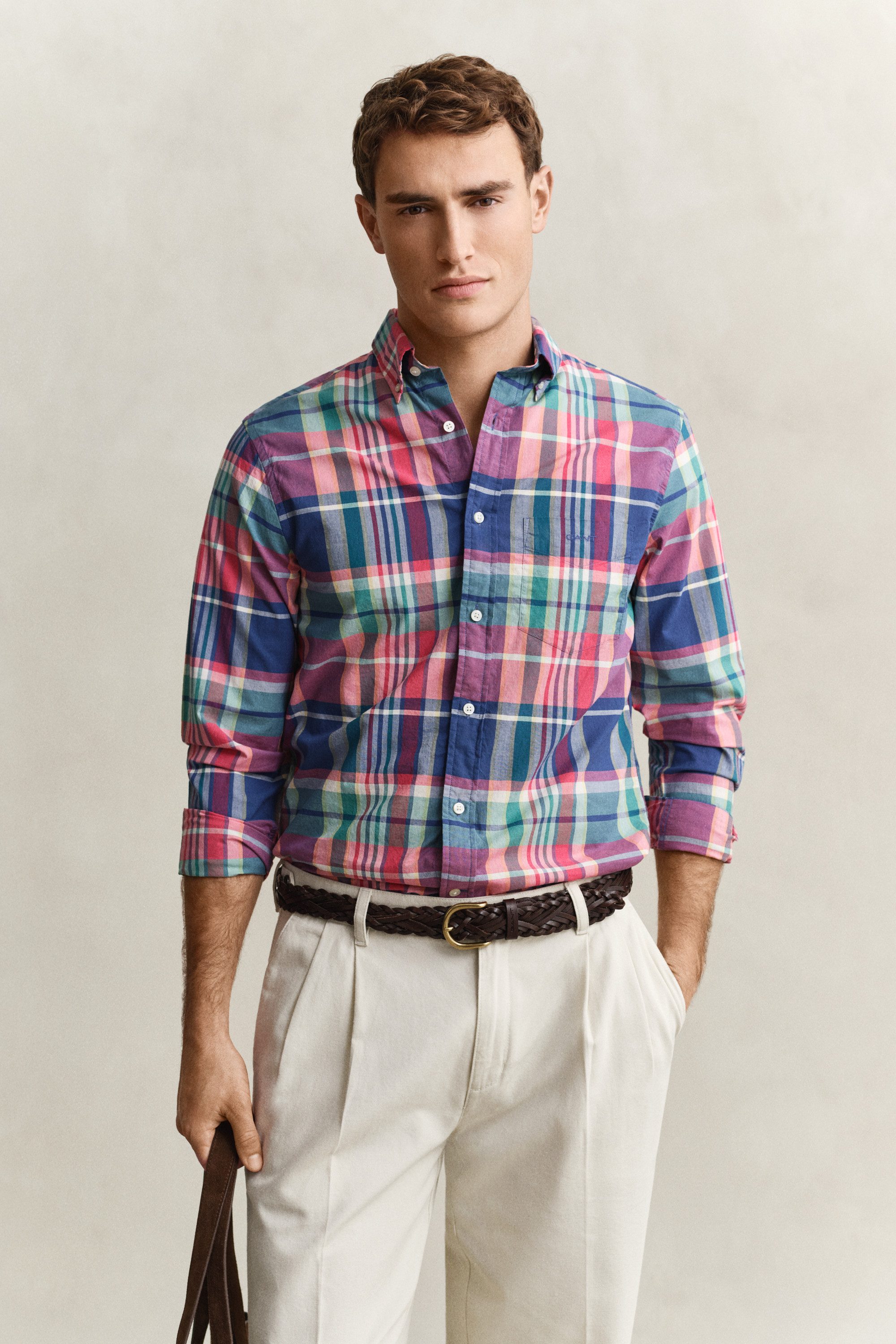 Gant Langarmhemd REGULAR INDIAN MADRAS CHECK Regular fit mit Button-Down-Kragen