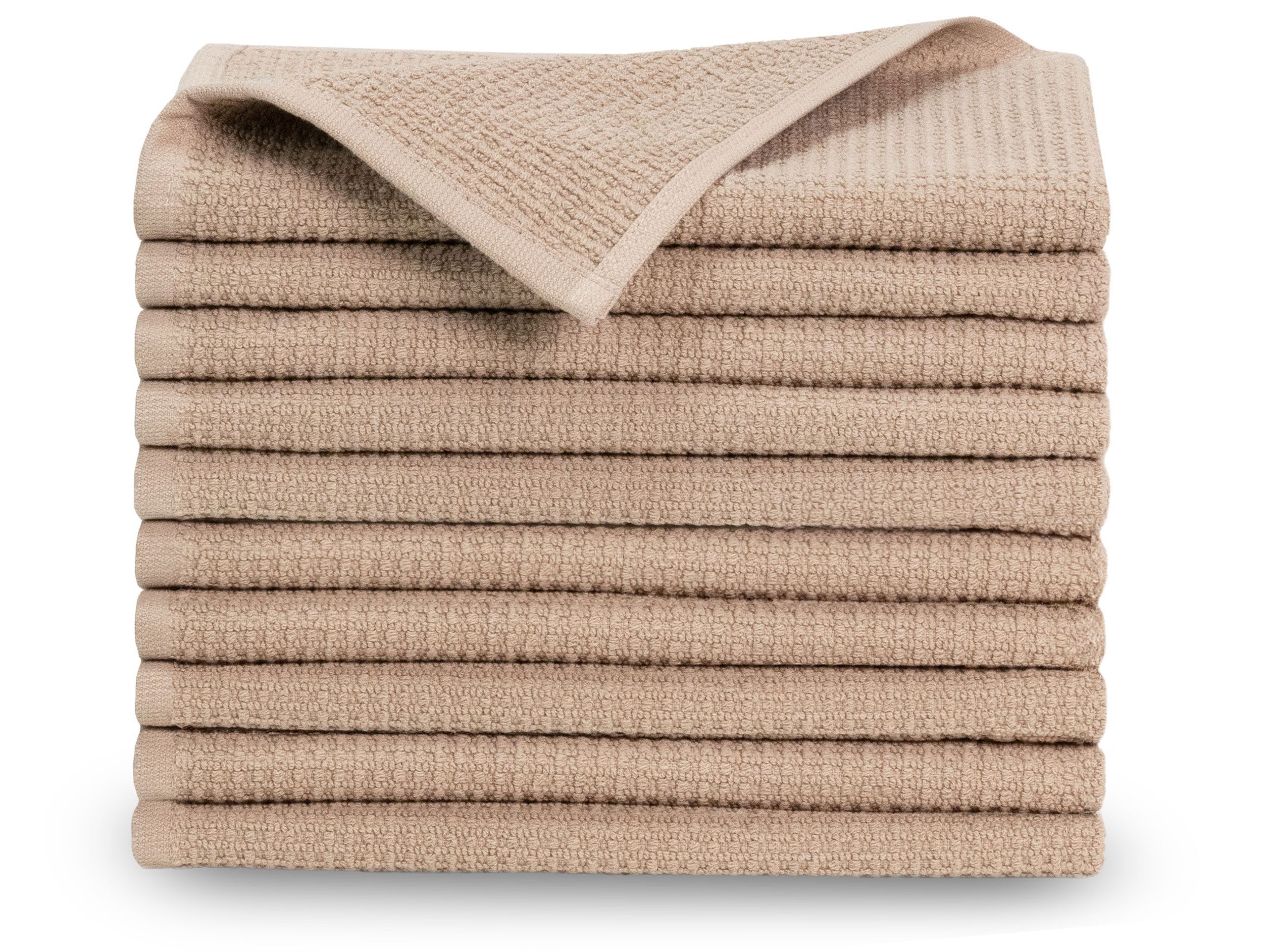 ZOLLNER Gästehandtücher, Waffelpique (10-St), 30 x 50 cm, 100% Baumwolle, vom Hotelwäschespezialisten, Waffelpique