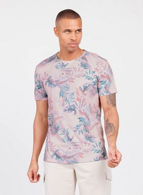 Key Largo T-Shirt MT00487 Palermo Hawaii Look Blumenmuster Rundhalsauschnitt allover Print kurzarm slim fit