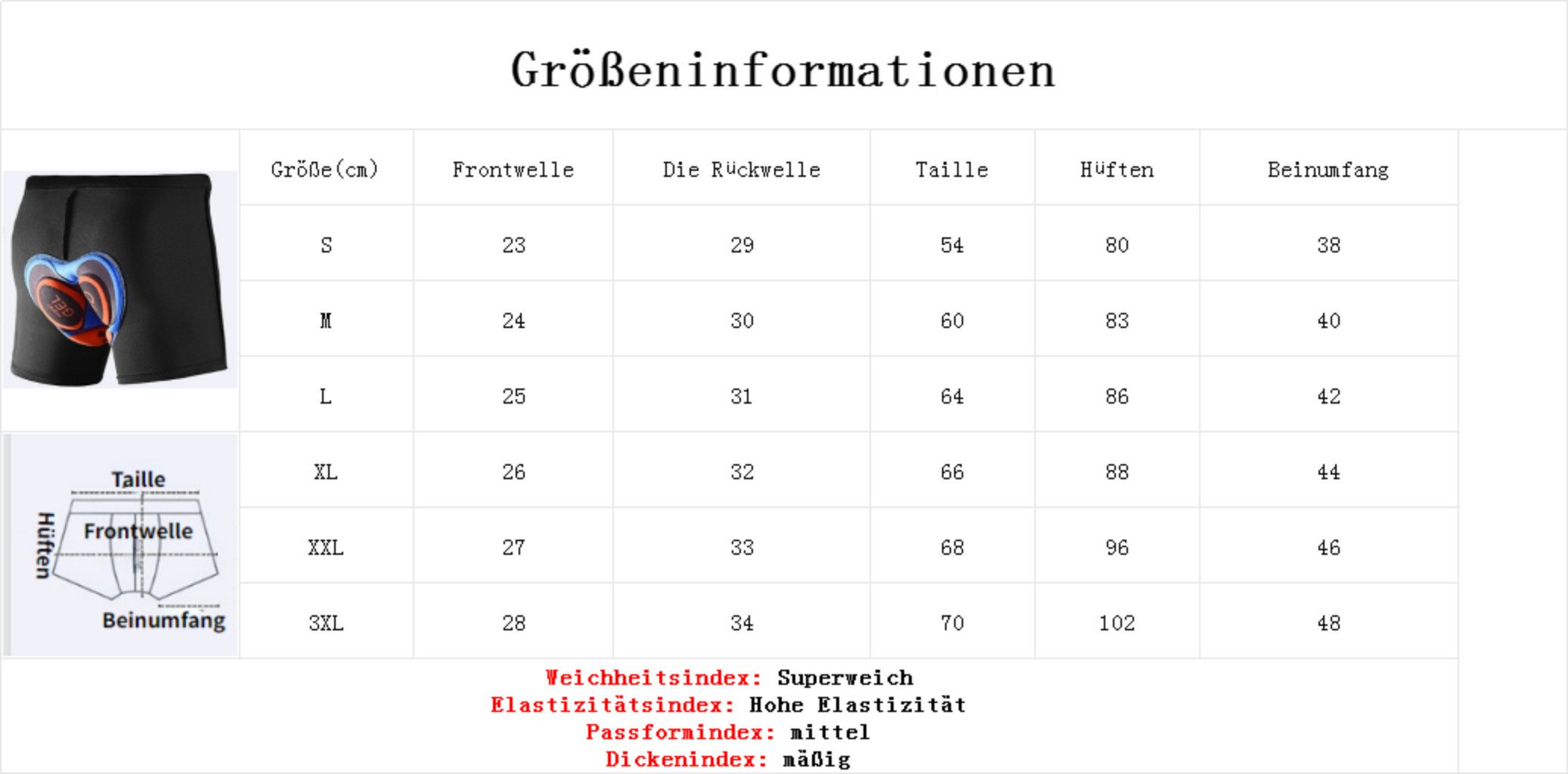 Blusmart Radlerhose Unisex-Radhose (Atmungsaktiv und schnelltrocknend, hohe Elastizität, weich, 1-tlg., 9D Silikonschwammkissen) Radfahren, Treten, freie Dehnung