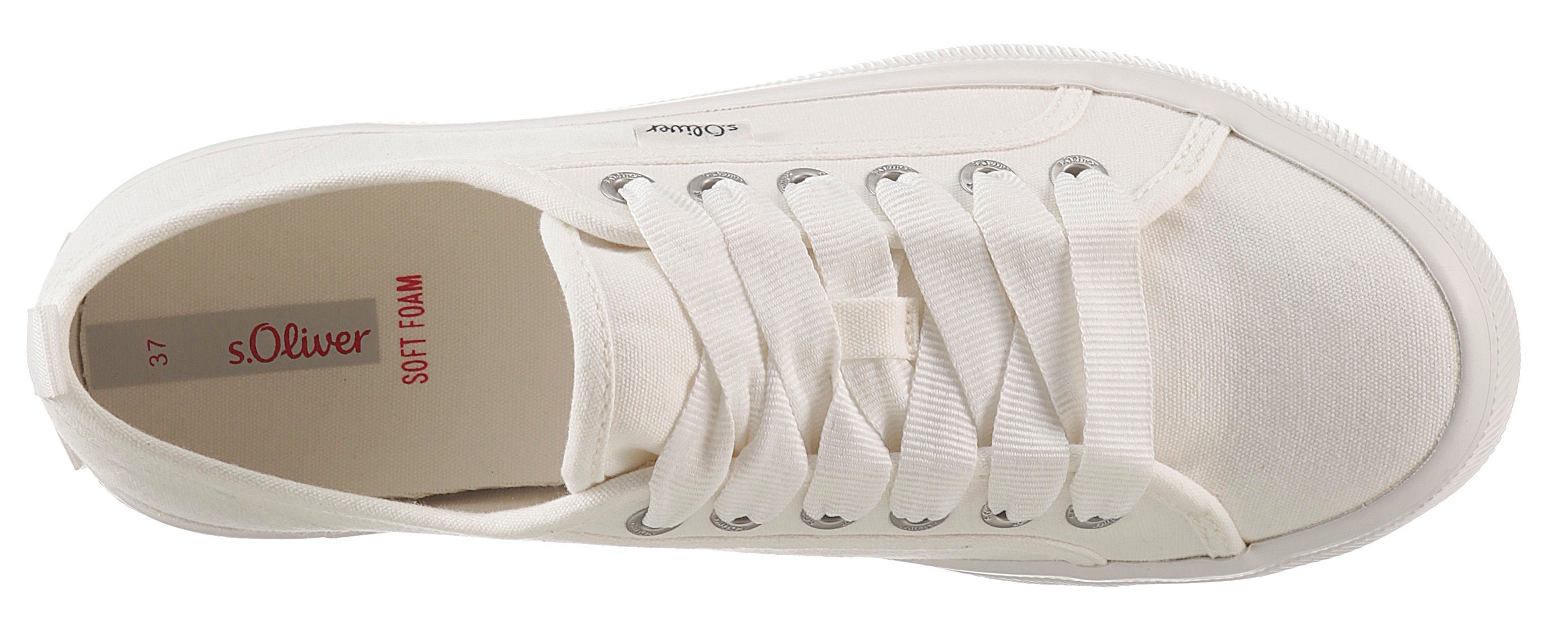 Schuhe Sneaker s.Oliver Plateausneaker mit Soft Foam-Innensohle
