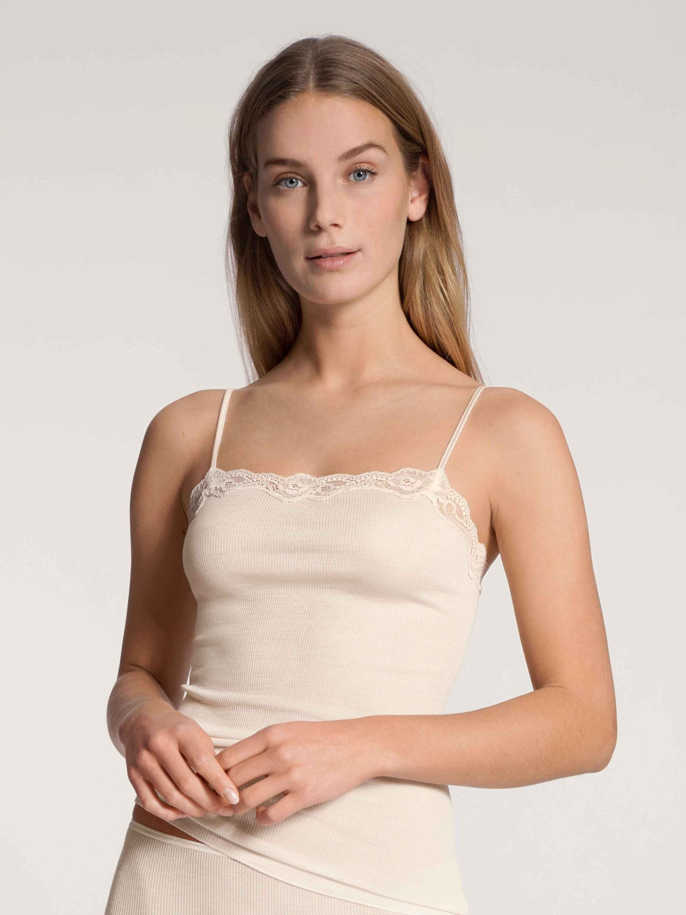 CALIDA Achseltop Spaghetti-Top (1-St) light ivory | Ärmellose Unterhemden