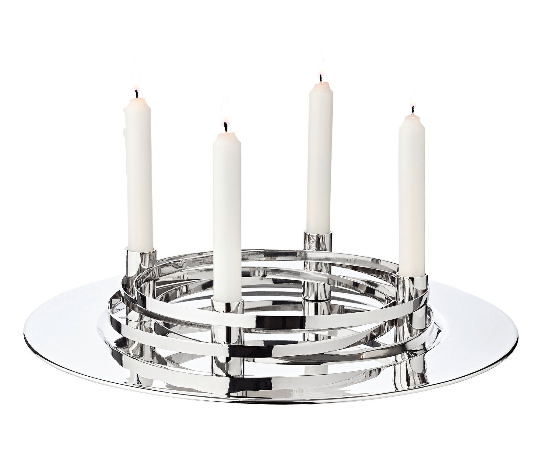 EDZARD Kerzenhalter La Avia, Silber-Optik, glänzend, vernickelt, für Stabke günstig online kaufen