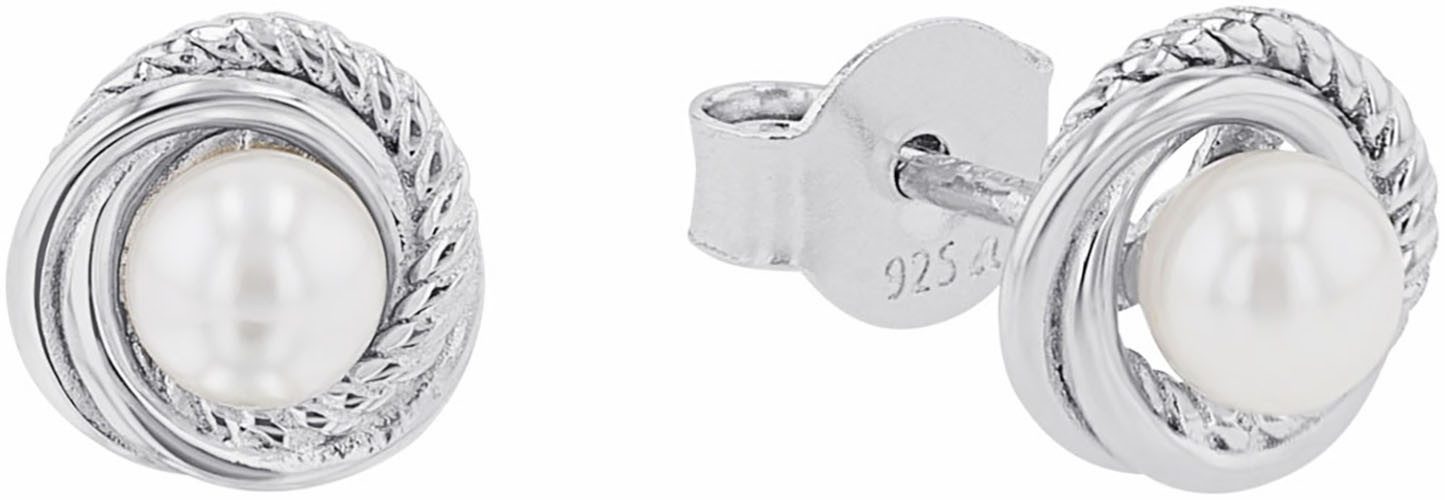 Amor Paar Ohrstecker Knoten-Optik, mit Muschelkernperle