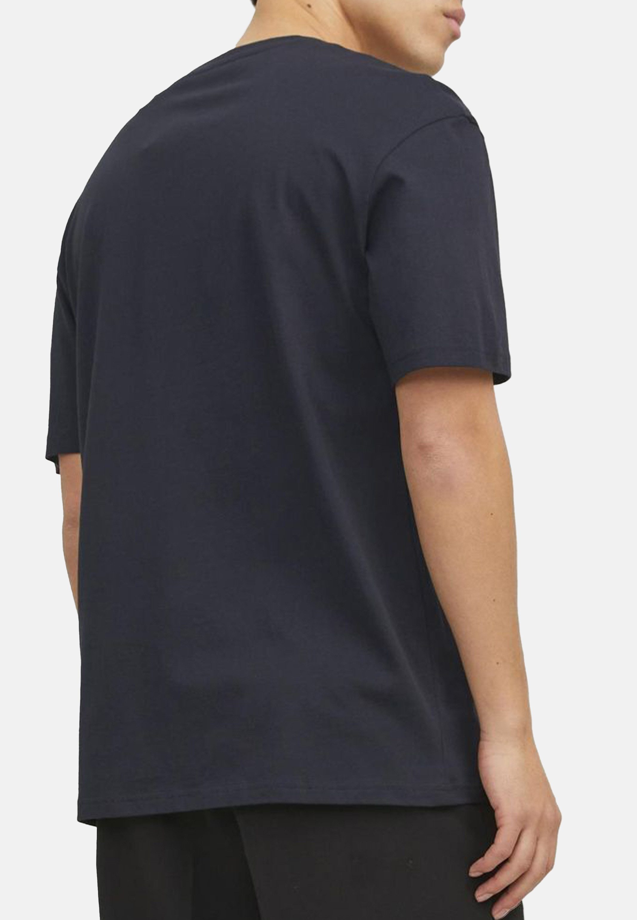 Jack & Jones T-Shirt 3er Pack Star JJ (Spar-Set, 3-tlg) T-Shirt - Baumwolle - Atmungsaktiv - Mit Print auf der Brust